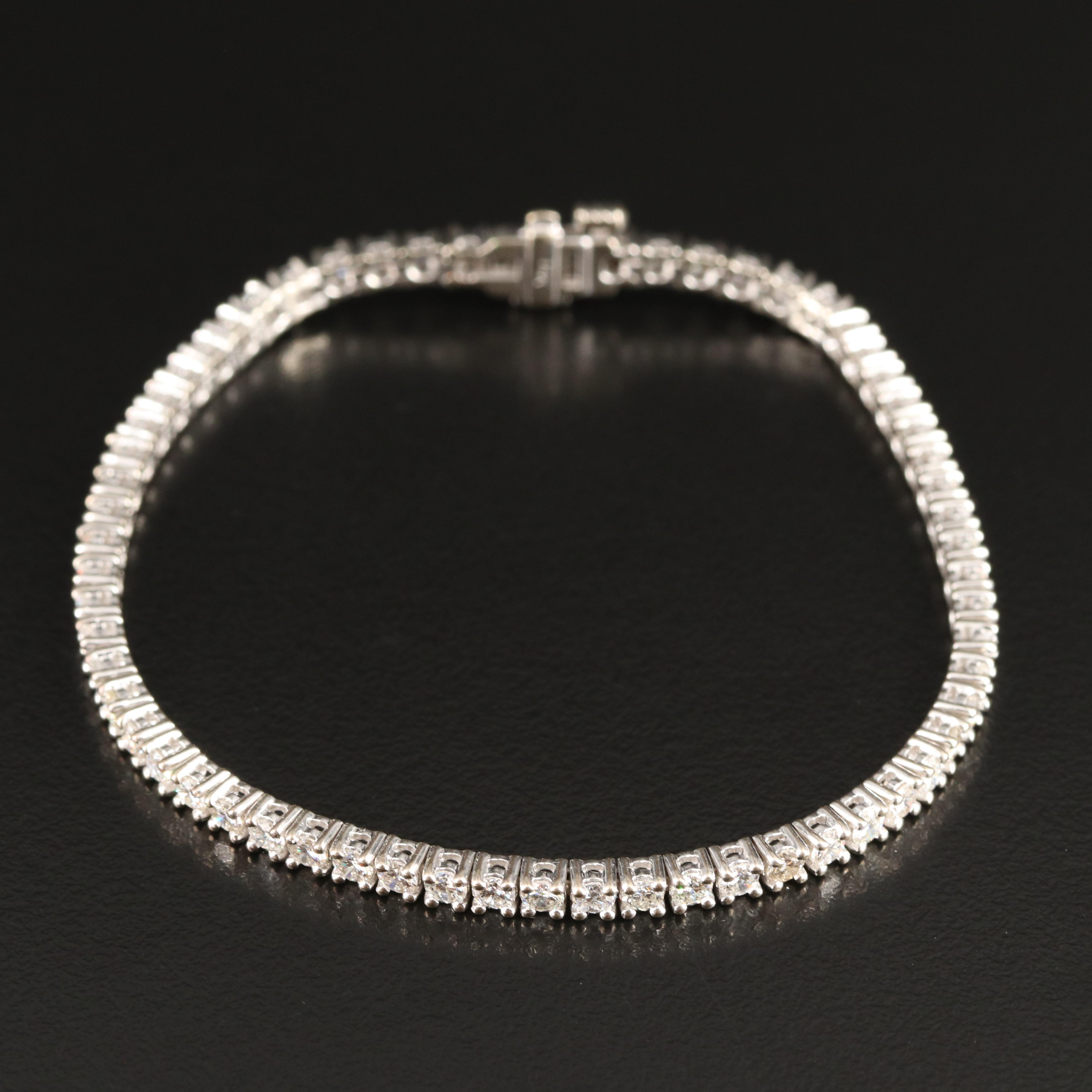 14K 4.09 CTW Diamond Line Bracelet