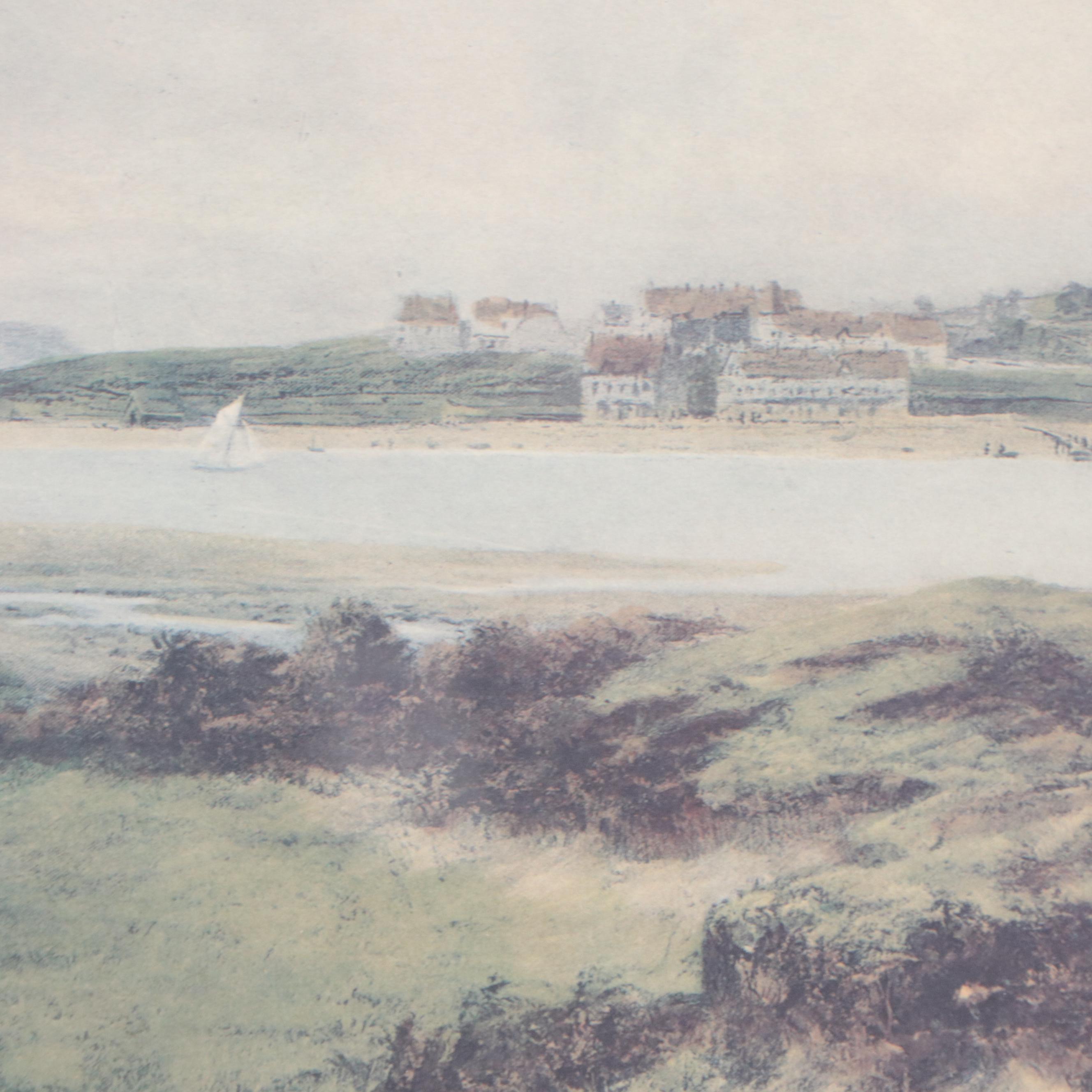 Golf Scene Offset Lithographs After Douglas Adams Including "The Putting Green"