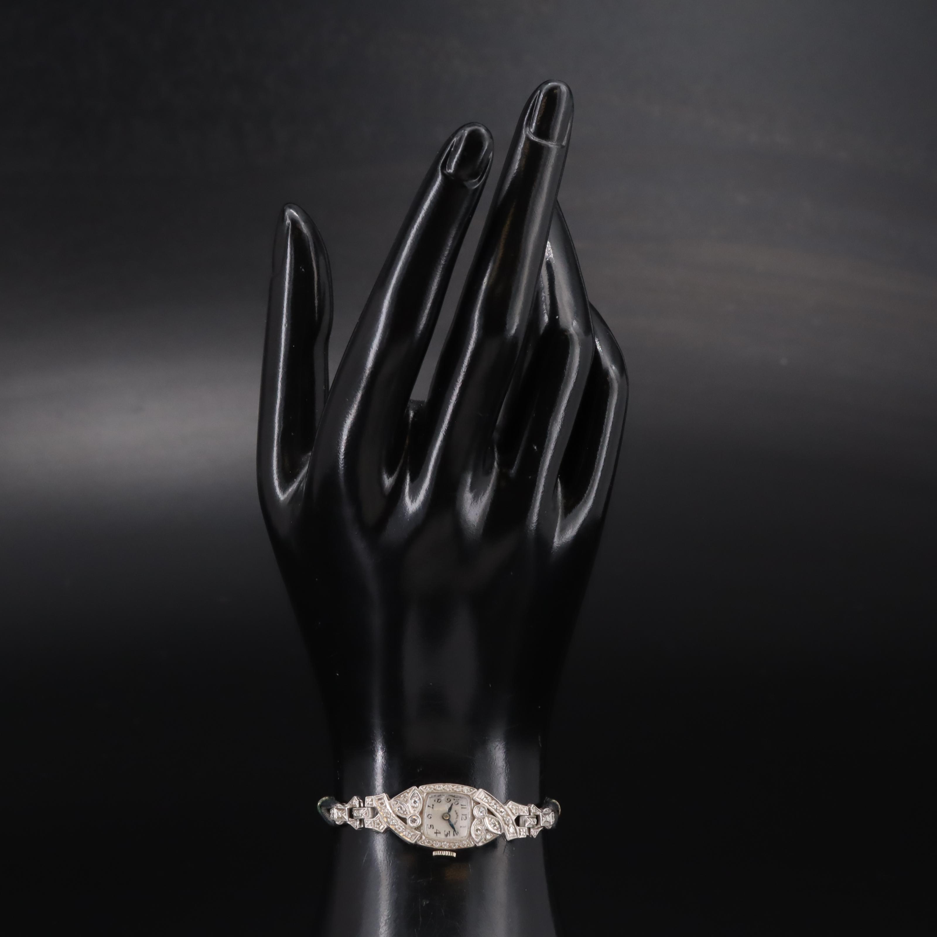 Vintage Hamilton Platinum Diamond Watch