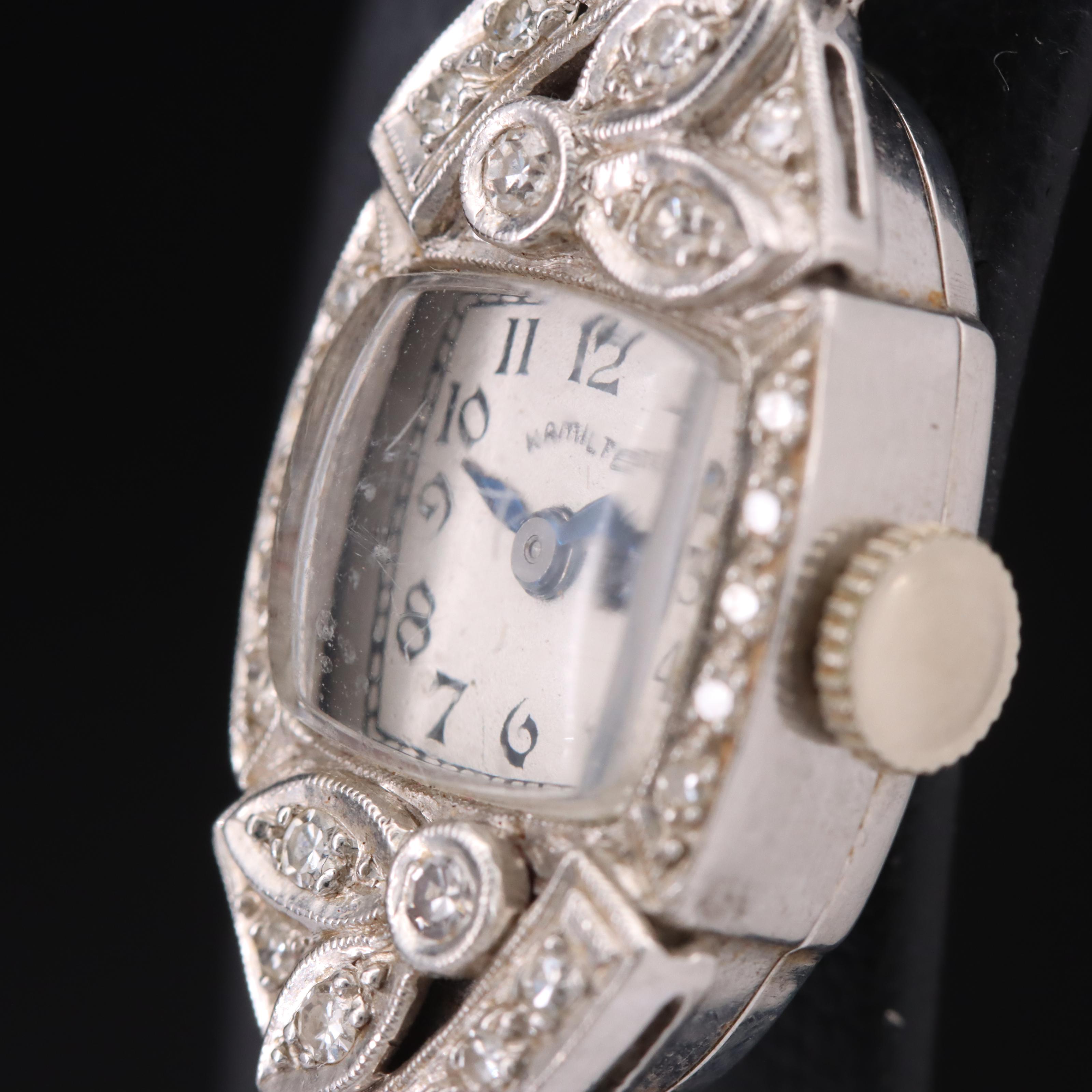 Vintage Hamilton Platinum Diamond Watch