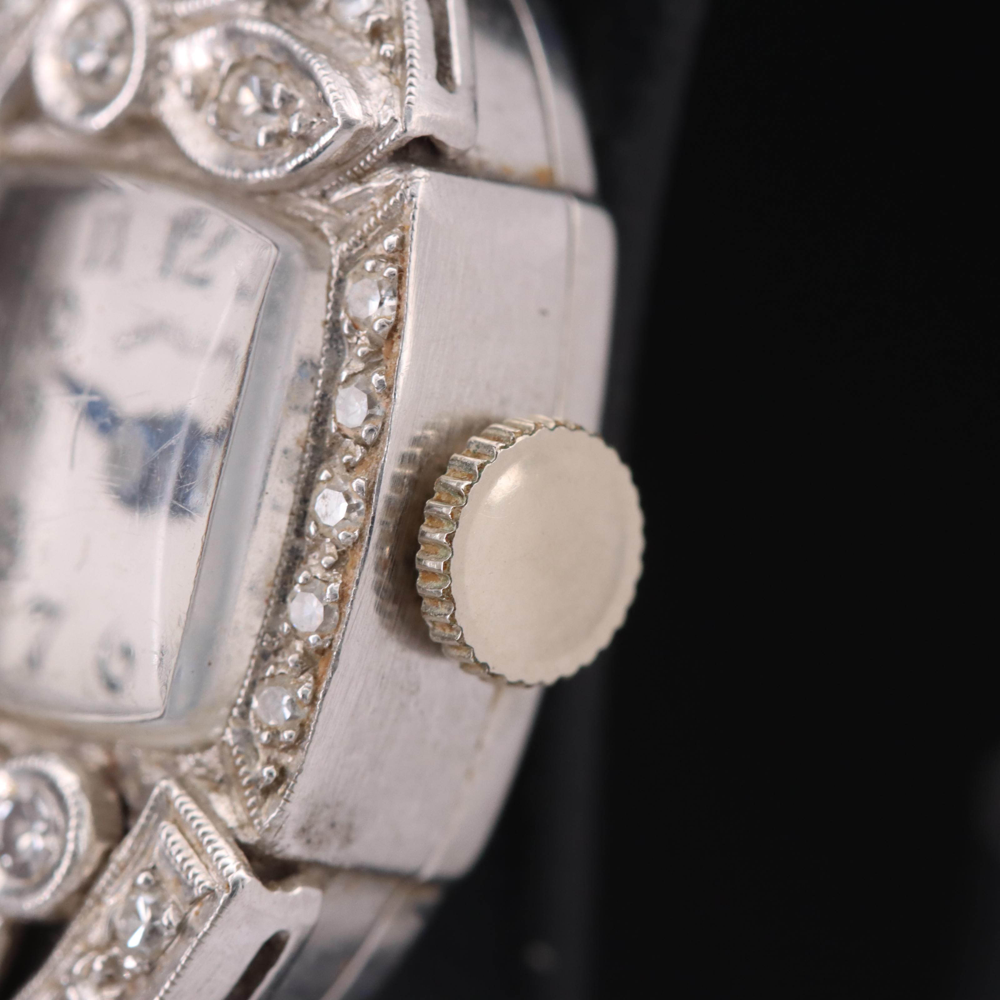 Vintage Hamilton Platinum Diamond Watch