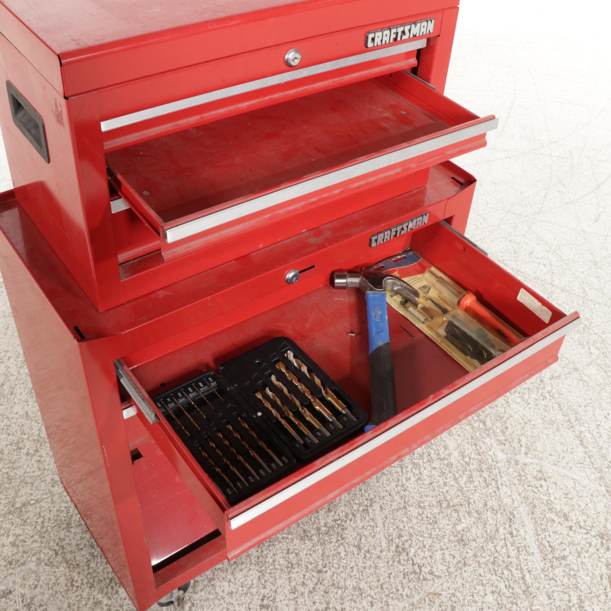 Craftsman Rolling Tool Chest on Chest, Late 20th Century