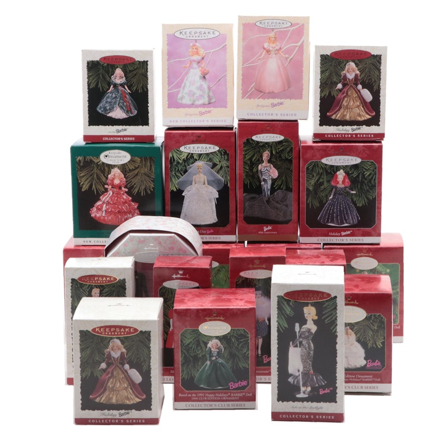 Hallmark Keepsake Tree Ornaments Including Barbie Club Series