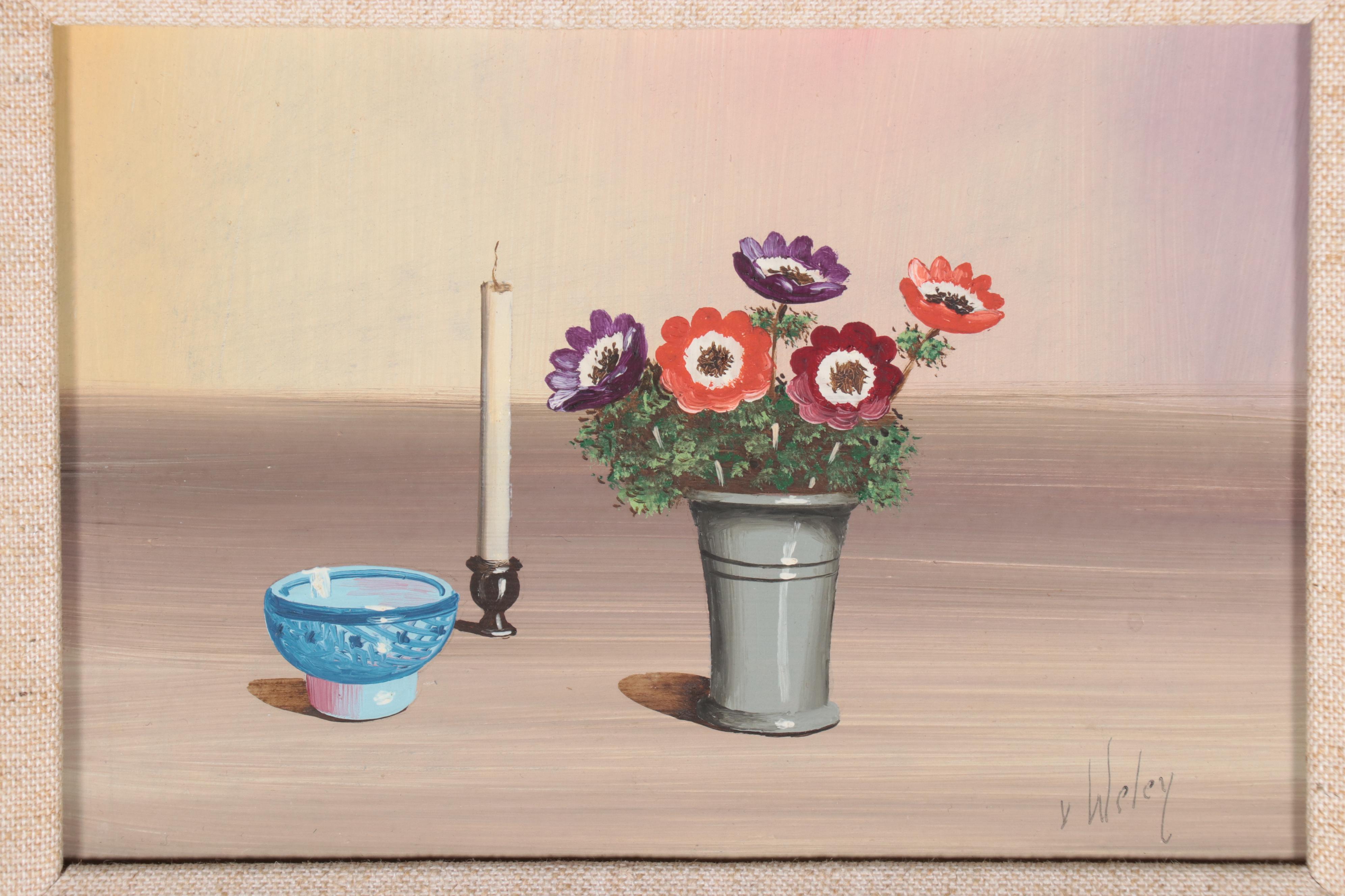 V. Weley Oil Painting of Floral Still Life