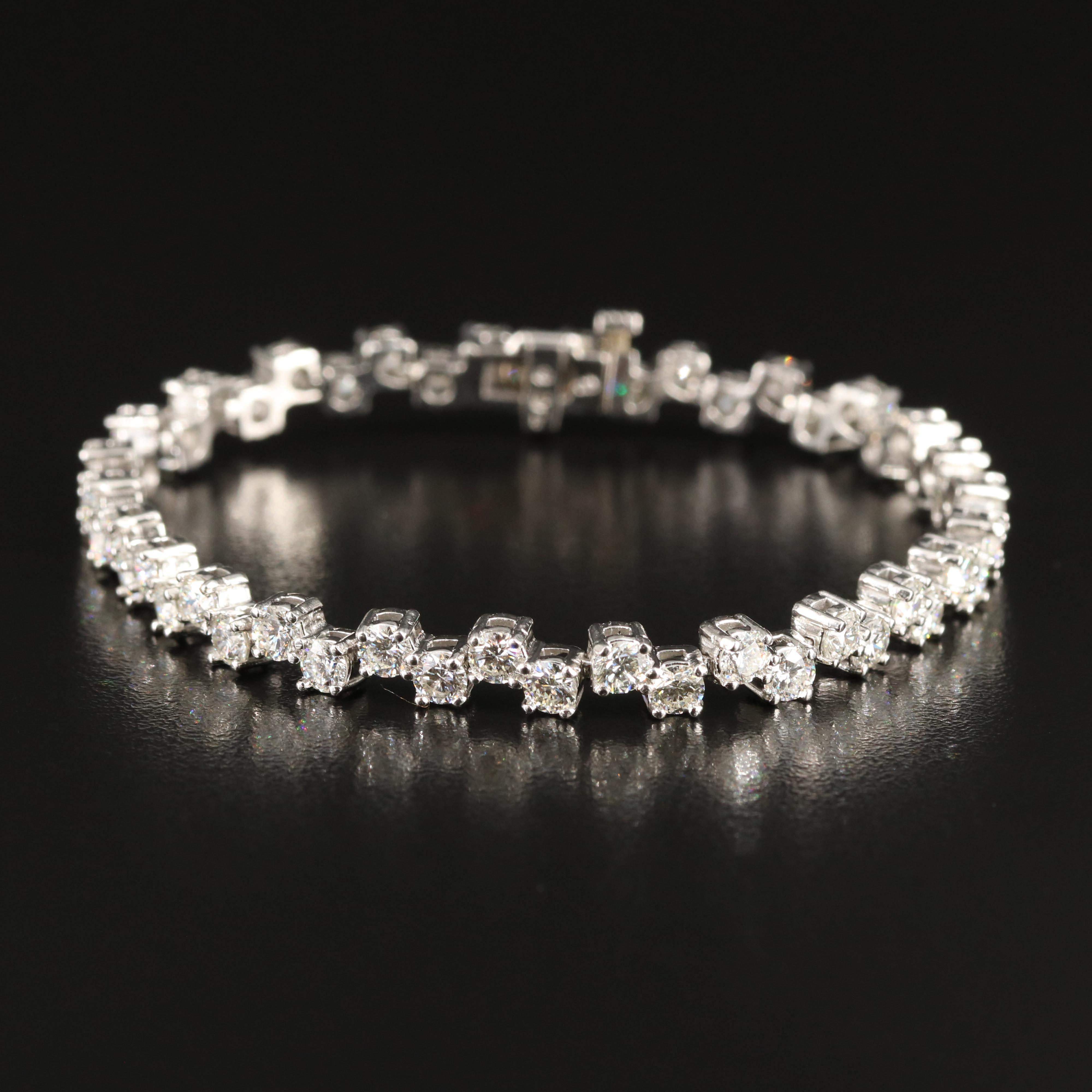 Platinum 8.19 CTW Diamond Bracelet