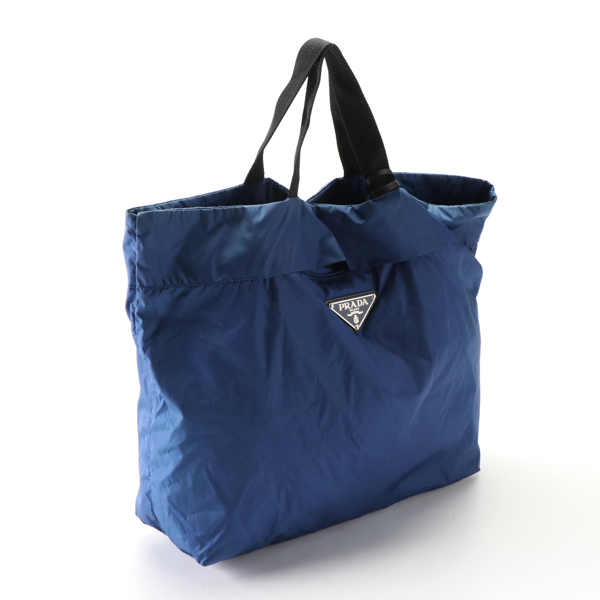 Prada Packable Tote in Nylon with Stuff Bag