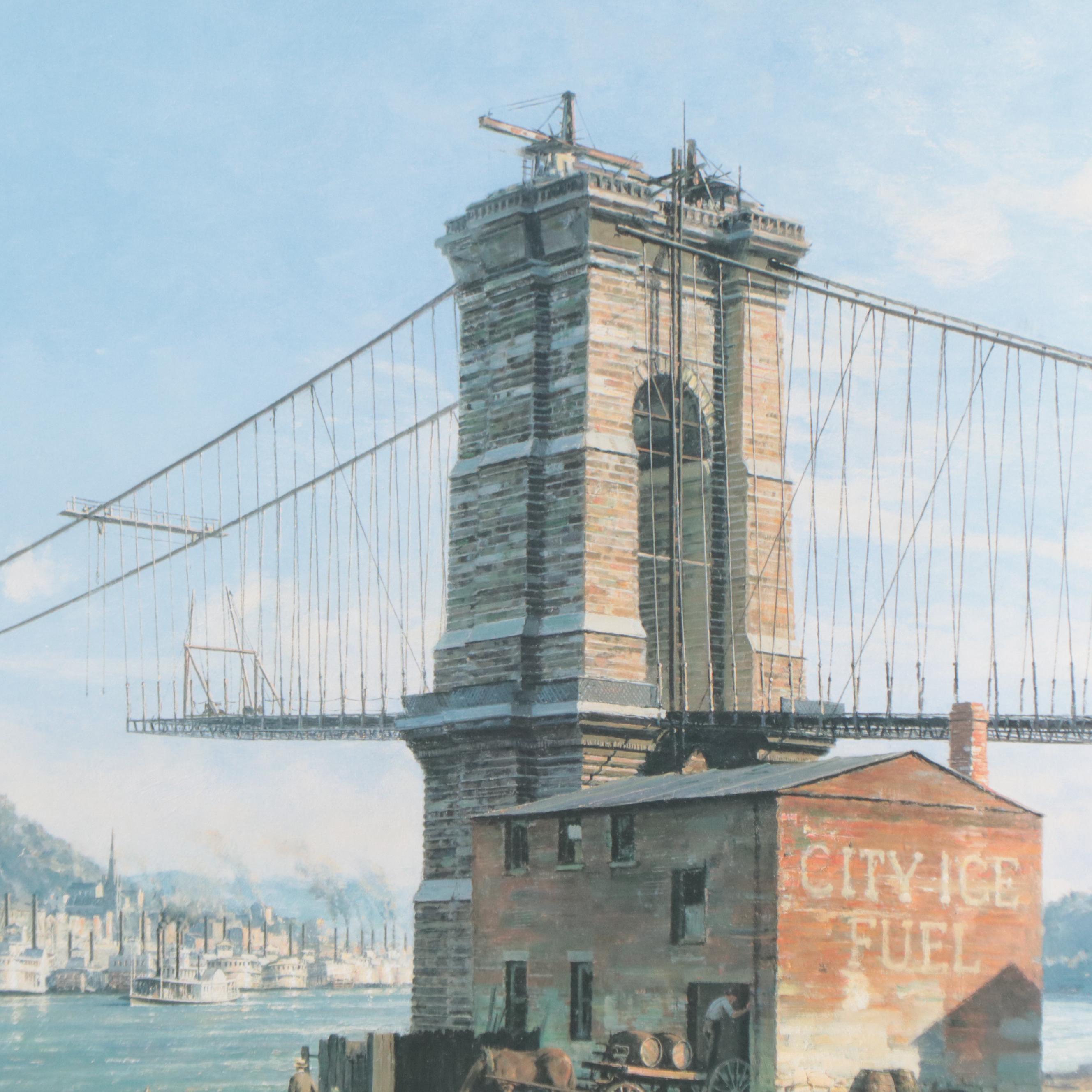 John Stobart Offset Lithograph "Cincinnati," 1990