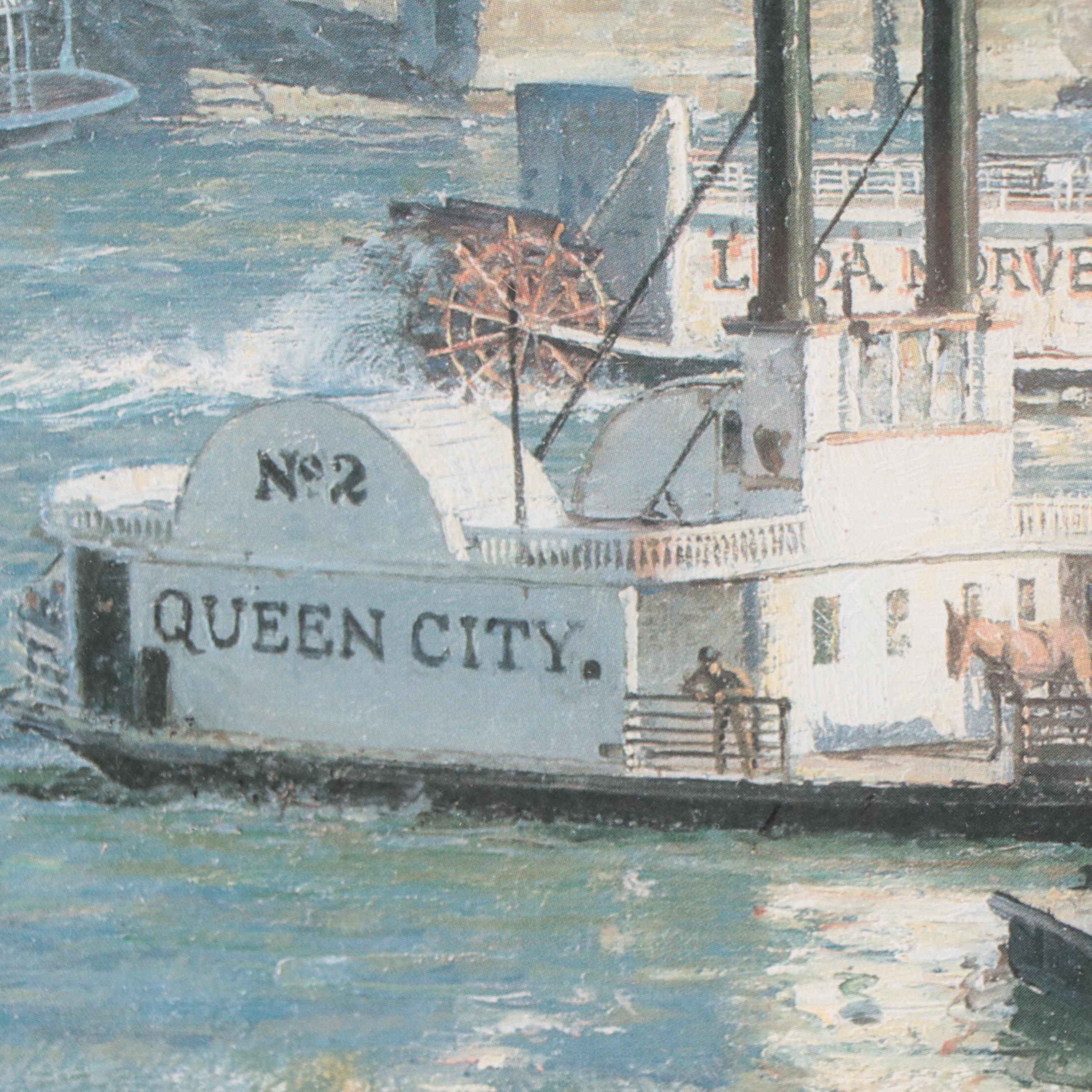 John Stobart Offset Lithograph "Cincinnati," 1990