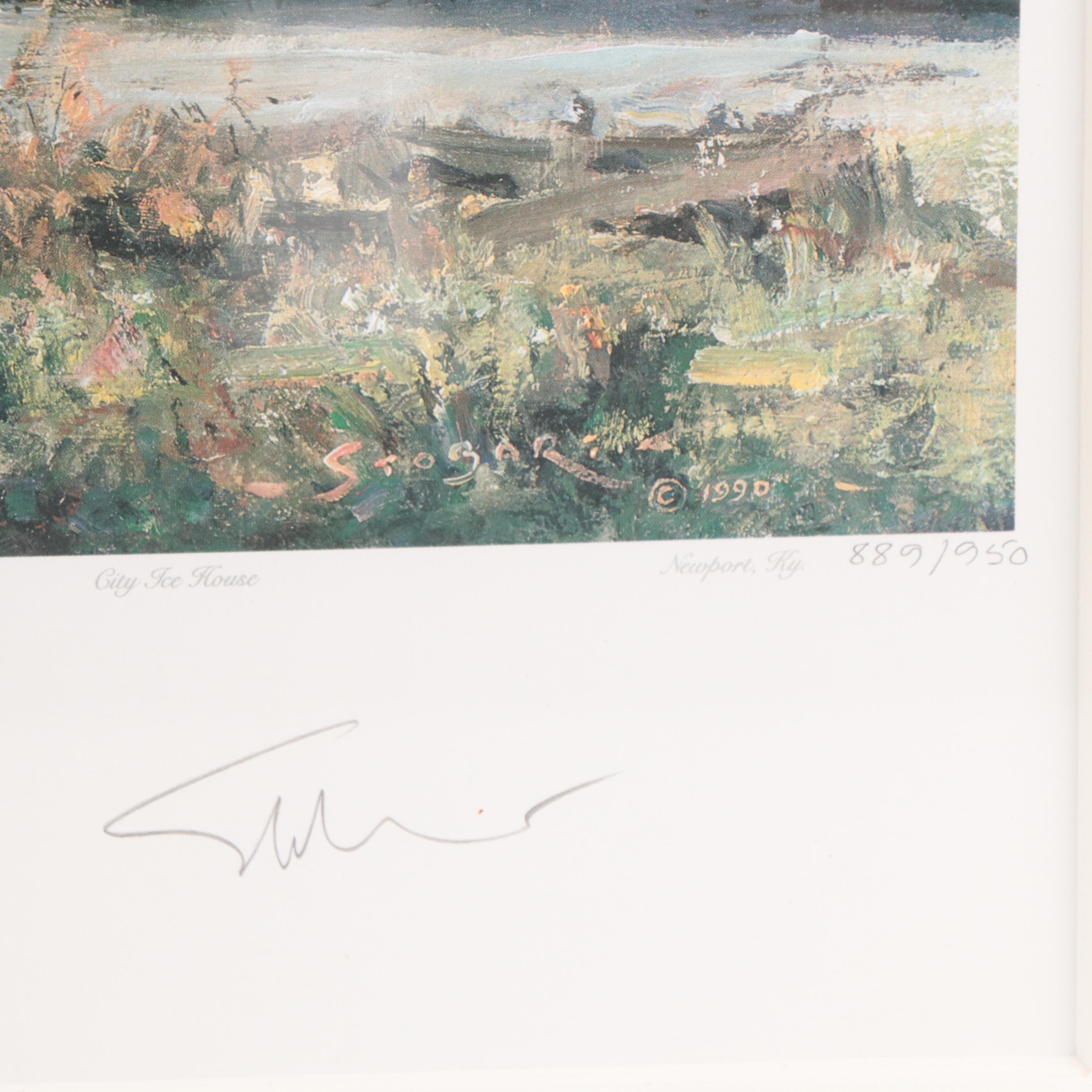 John Stobart Offset Lithograph "Cincinnati," 1990