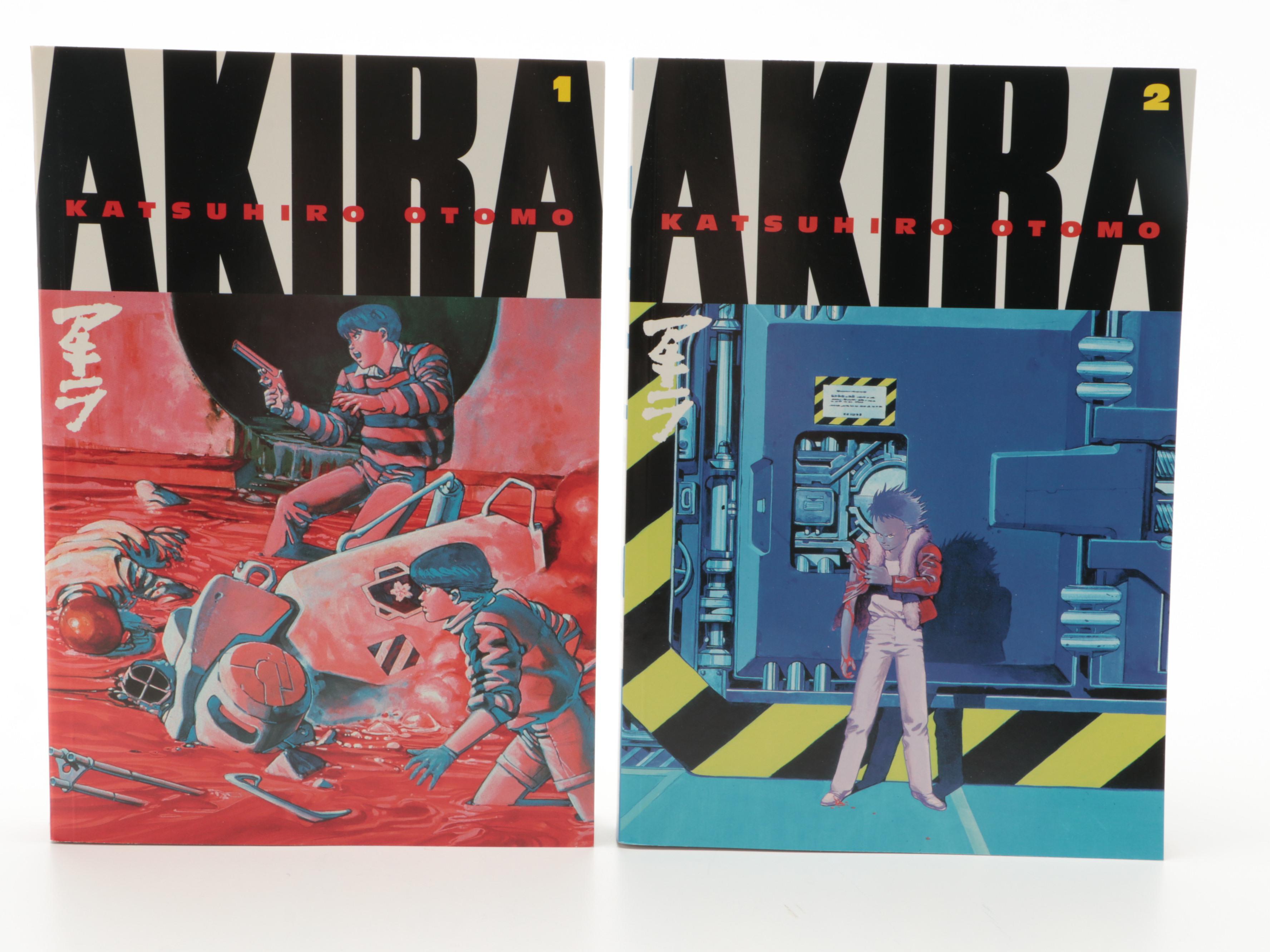 First Edition "Akira" Books 1-3 and Book 5 by Katsuhiro Otomo