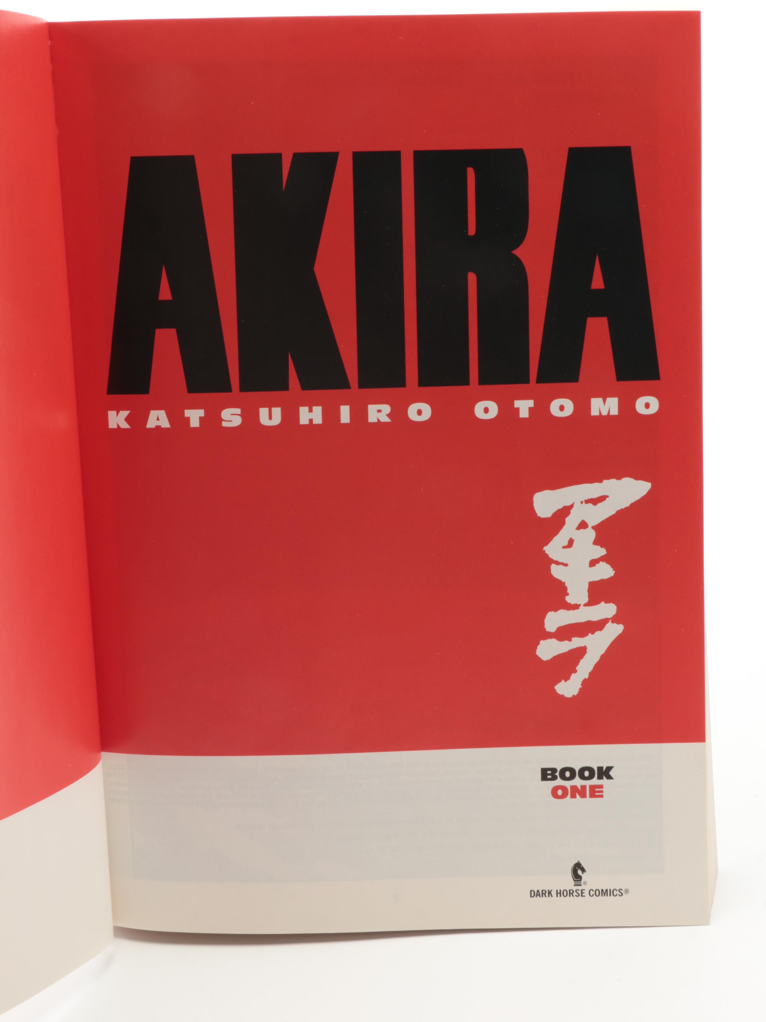 First Edition "Akira" Books 1-3 and Book 5 by Katsuhiro Otomo