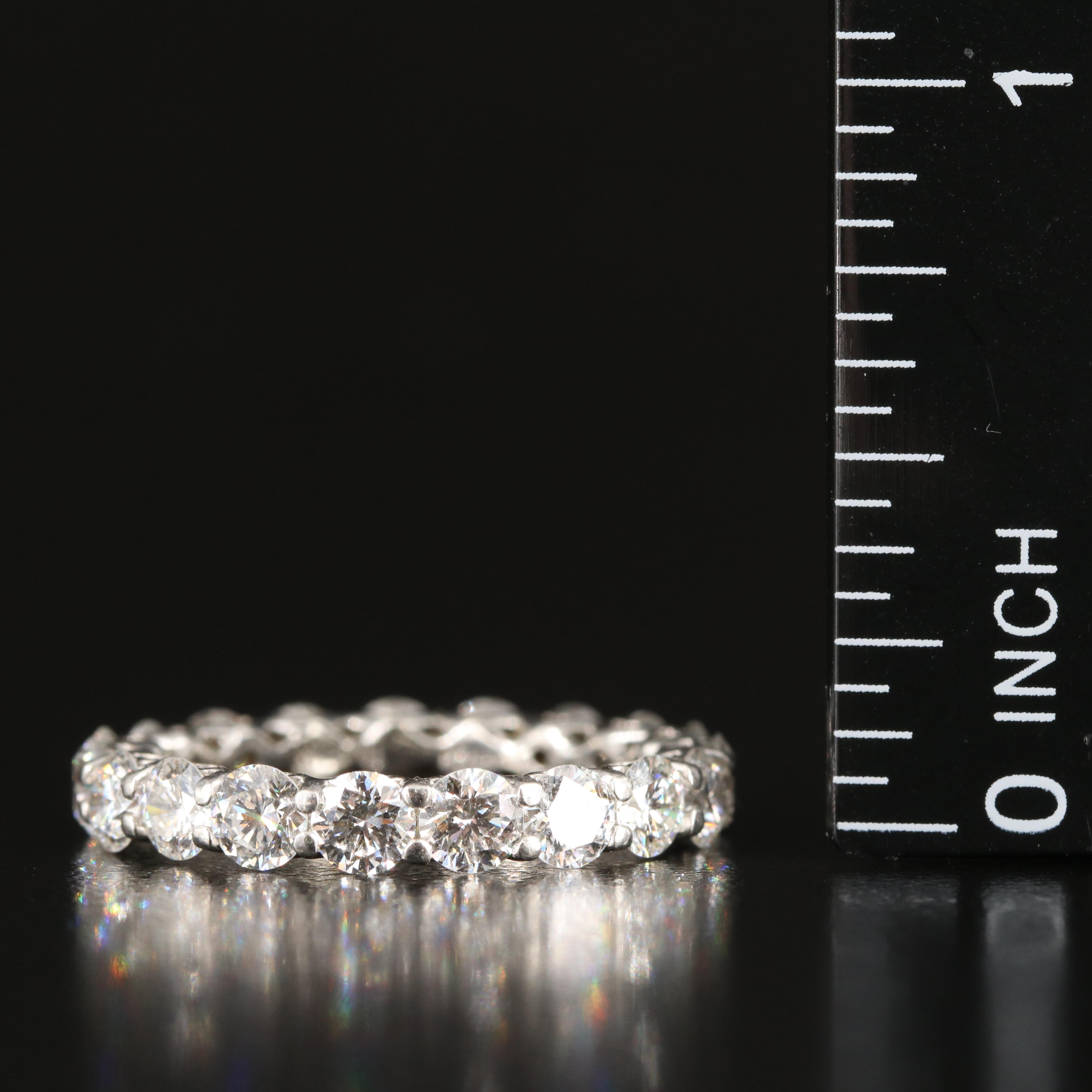Platinum 3.14 CTW Diamond Eternity Band with Online Digital IGI Report