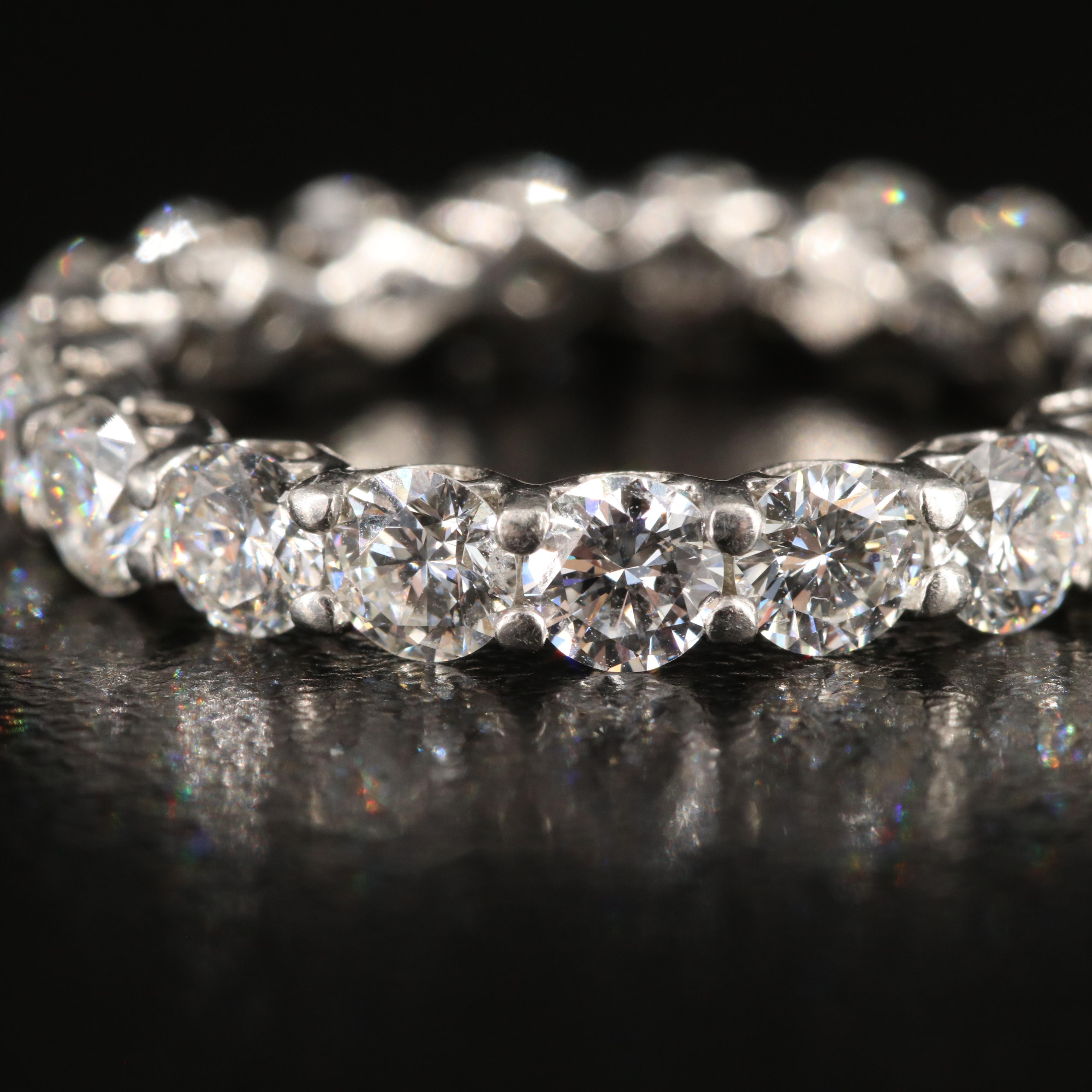 Platinum 3.14 CTW Diamond Eternity Band with Online Digital IGI Report
