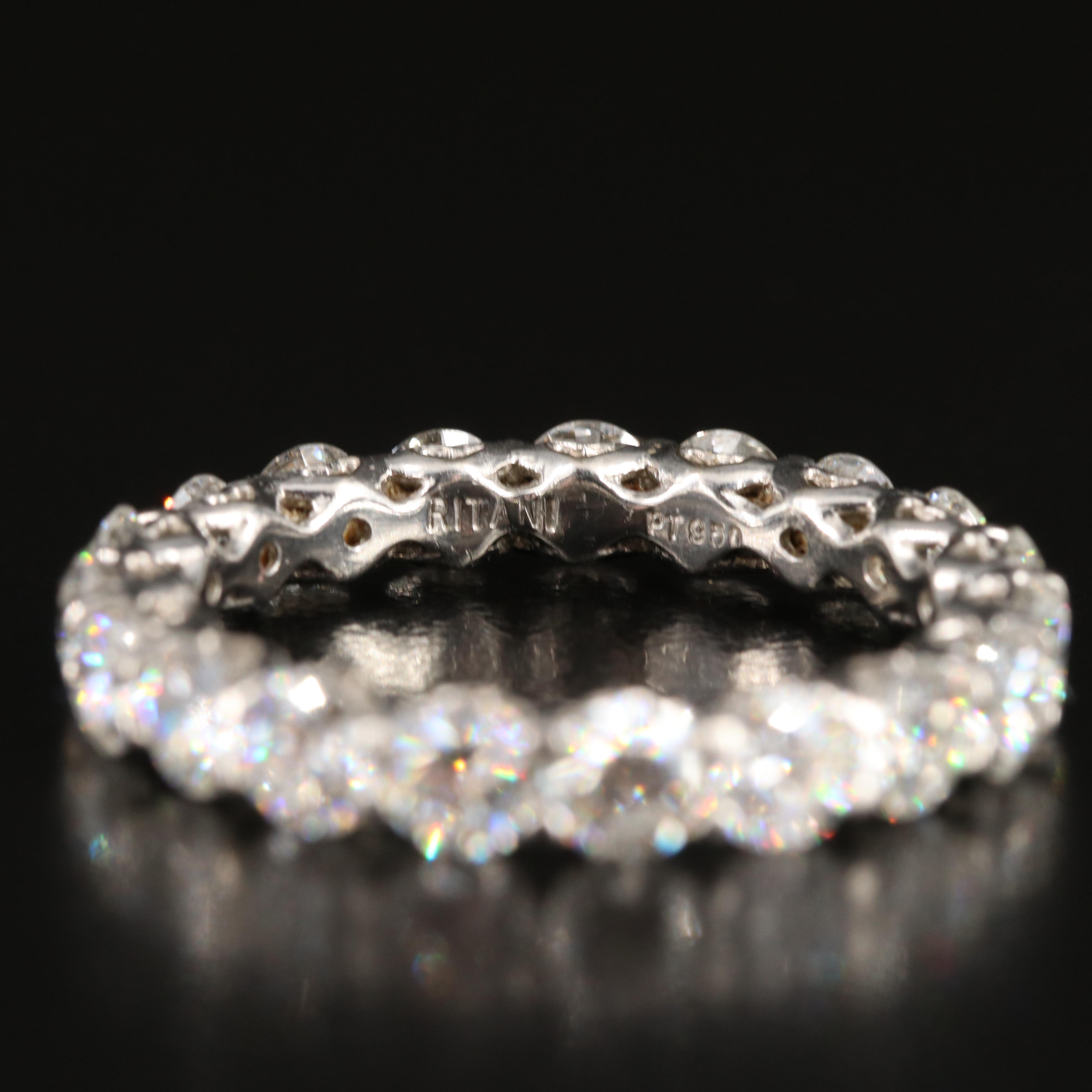 Platinum 3.14 CTW Diamond Eternity Band with Online Digital IGI Report