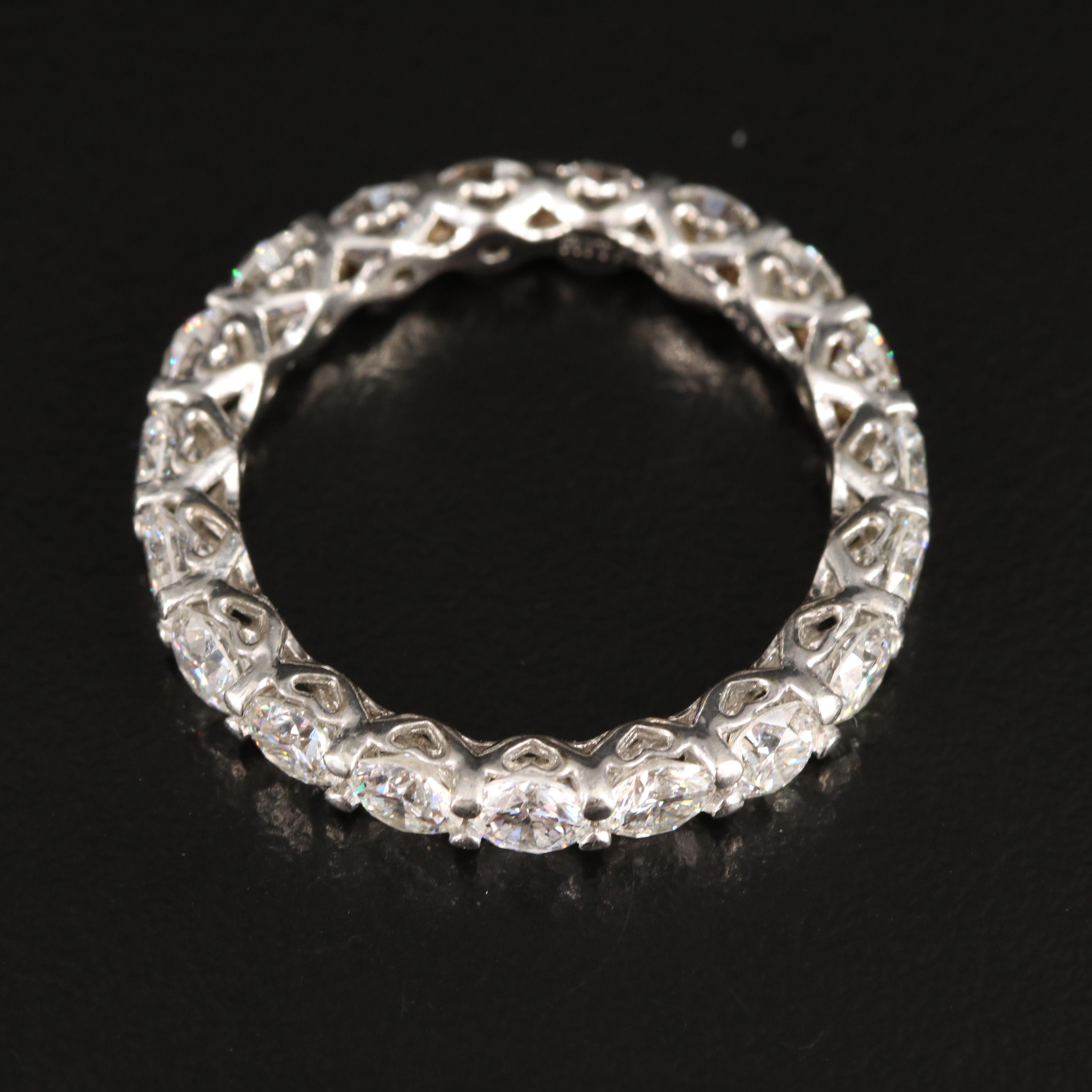 Platinum 3.14 CTW Diamond Eternity Band with Online Digital IGI Report