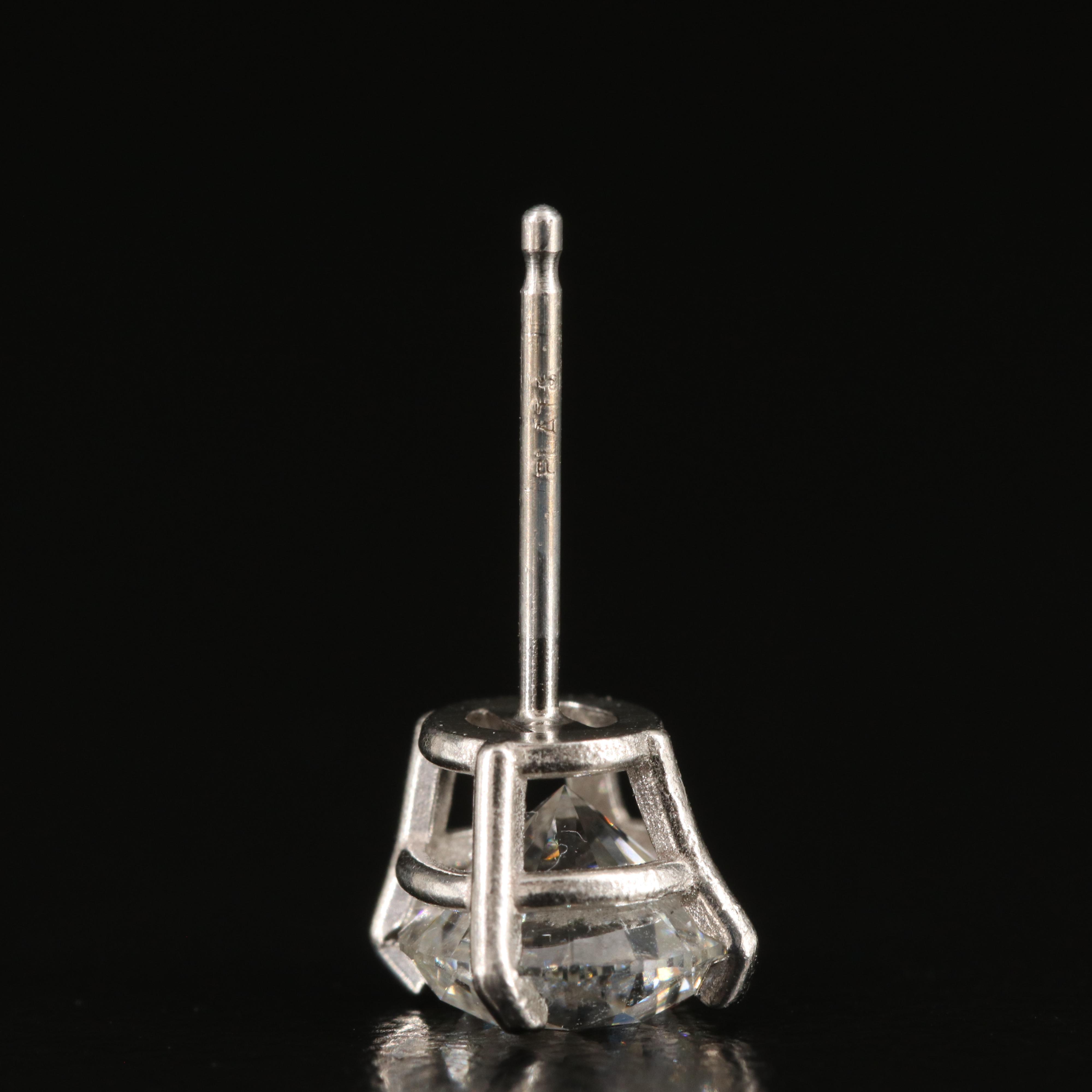 Platinum 2.01 CTW Diamond Stud Earrings with GIA eReports