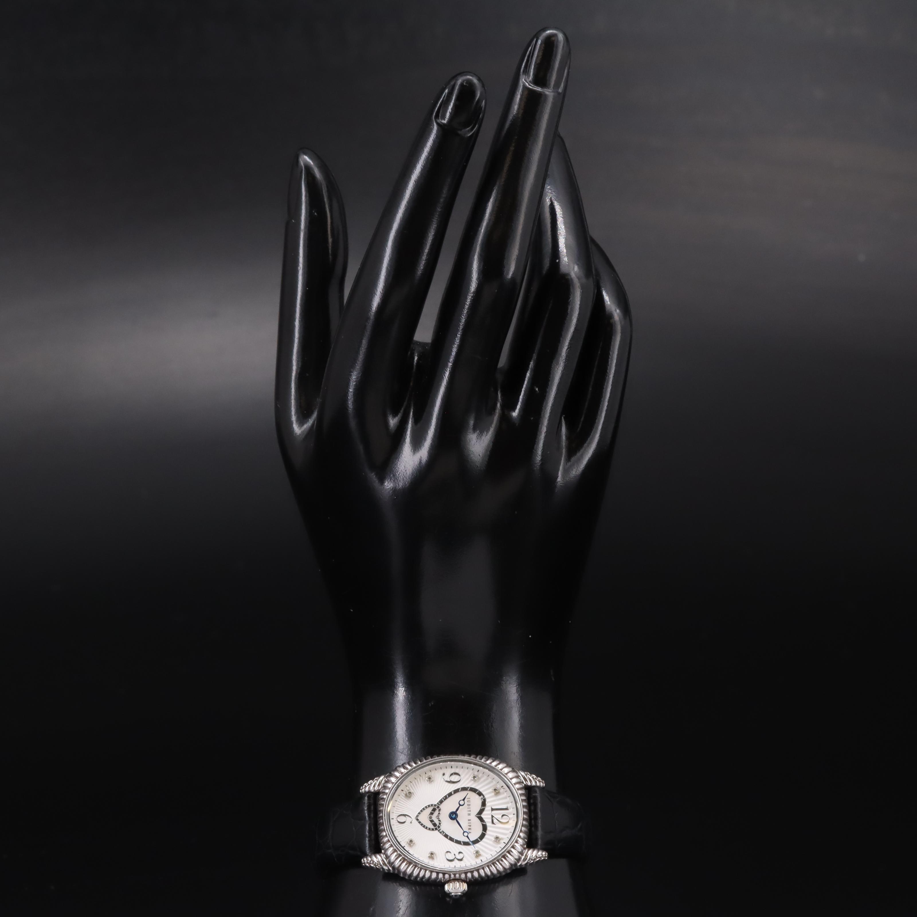 Judith Ripka Sterling Diamond Quartz Watch