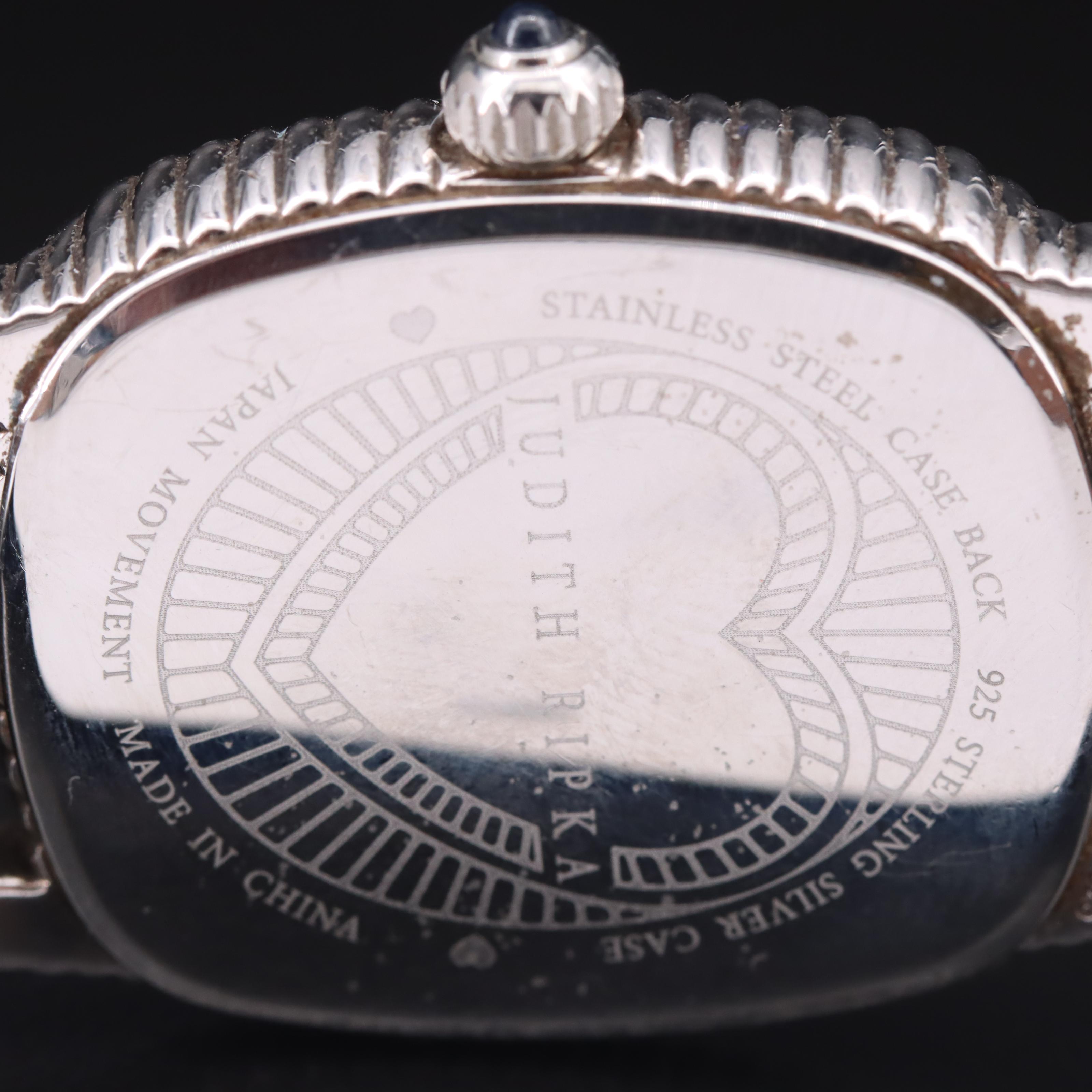 Judith Ripka Sterling Diamond Quartz Watch