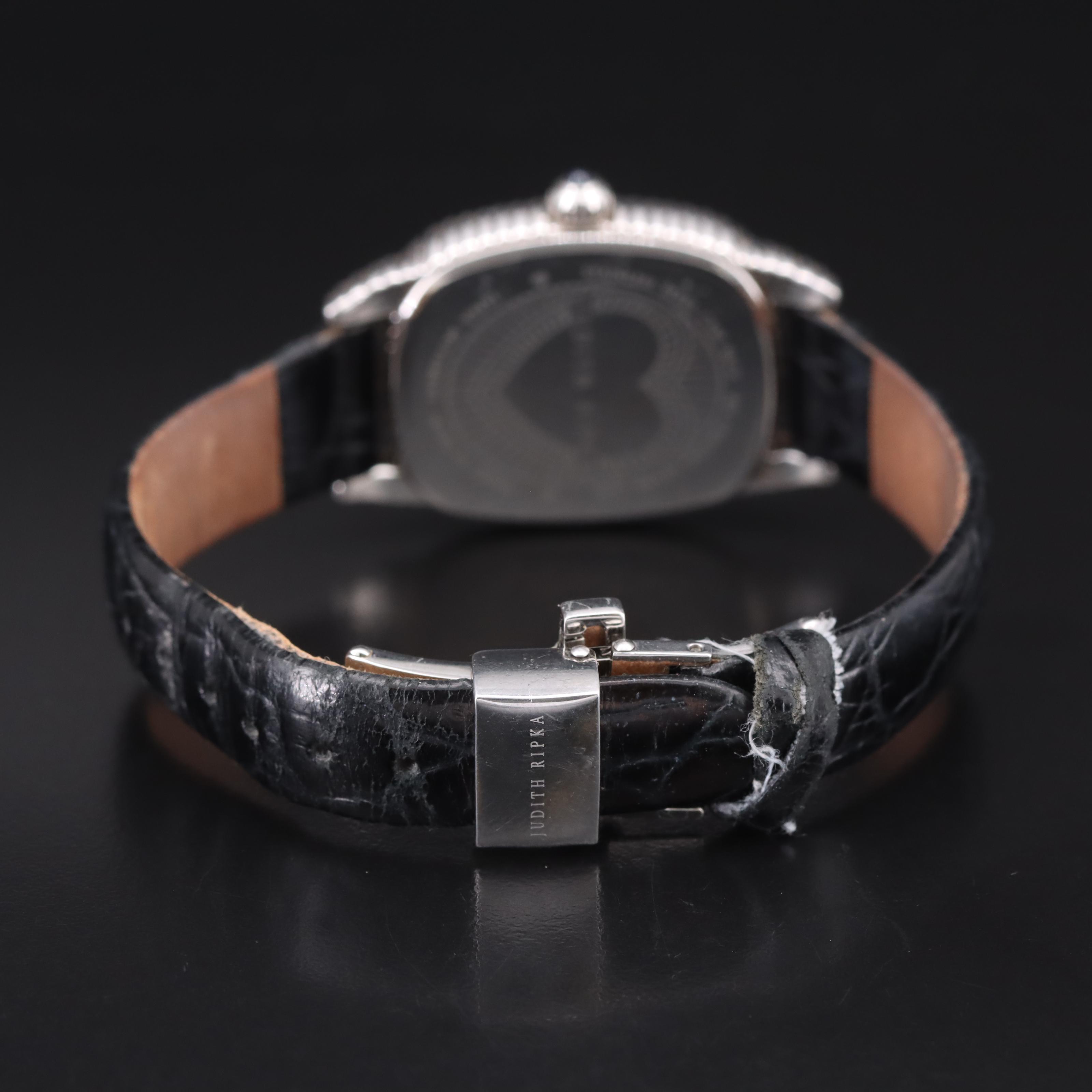 Judith Ripka Sterling Diamond Quartz Watch