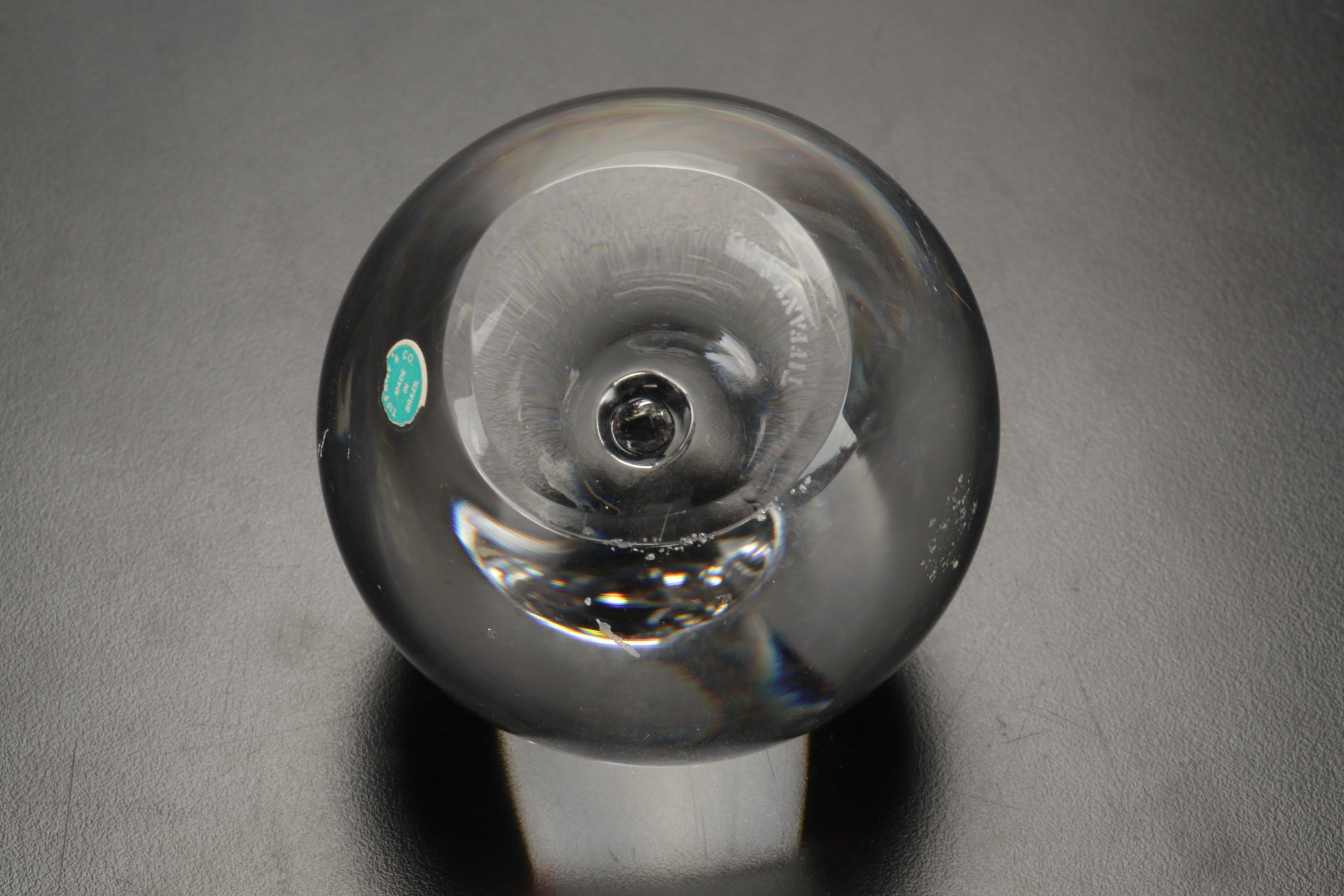 Tiffany & Co. "Apple" Crystal Paperweights