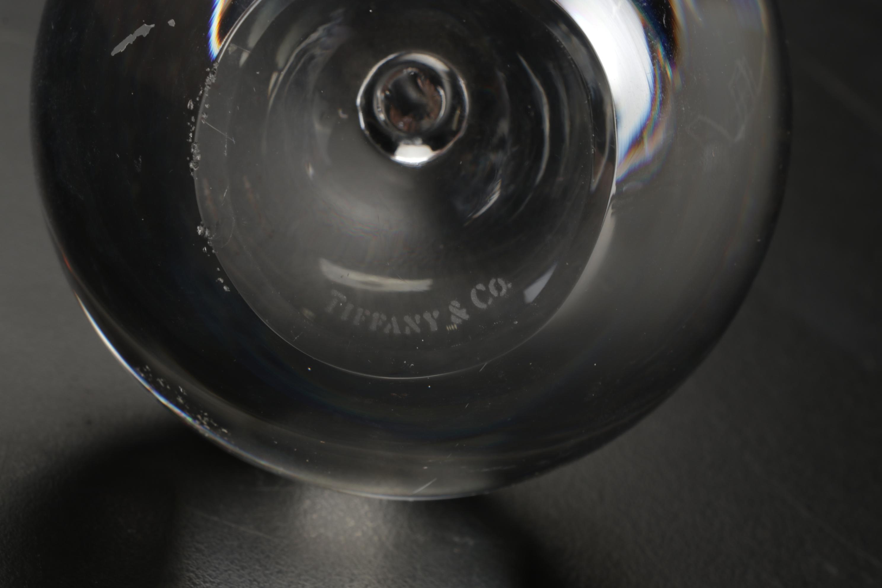 Tiffany & Co. "Apple" Crystal Paperweights