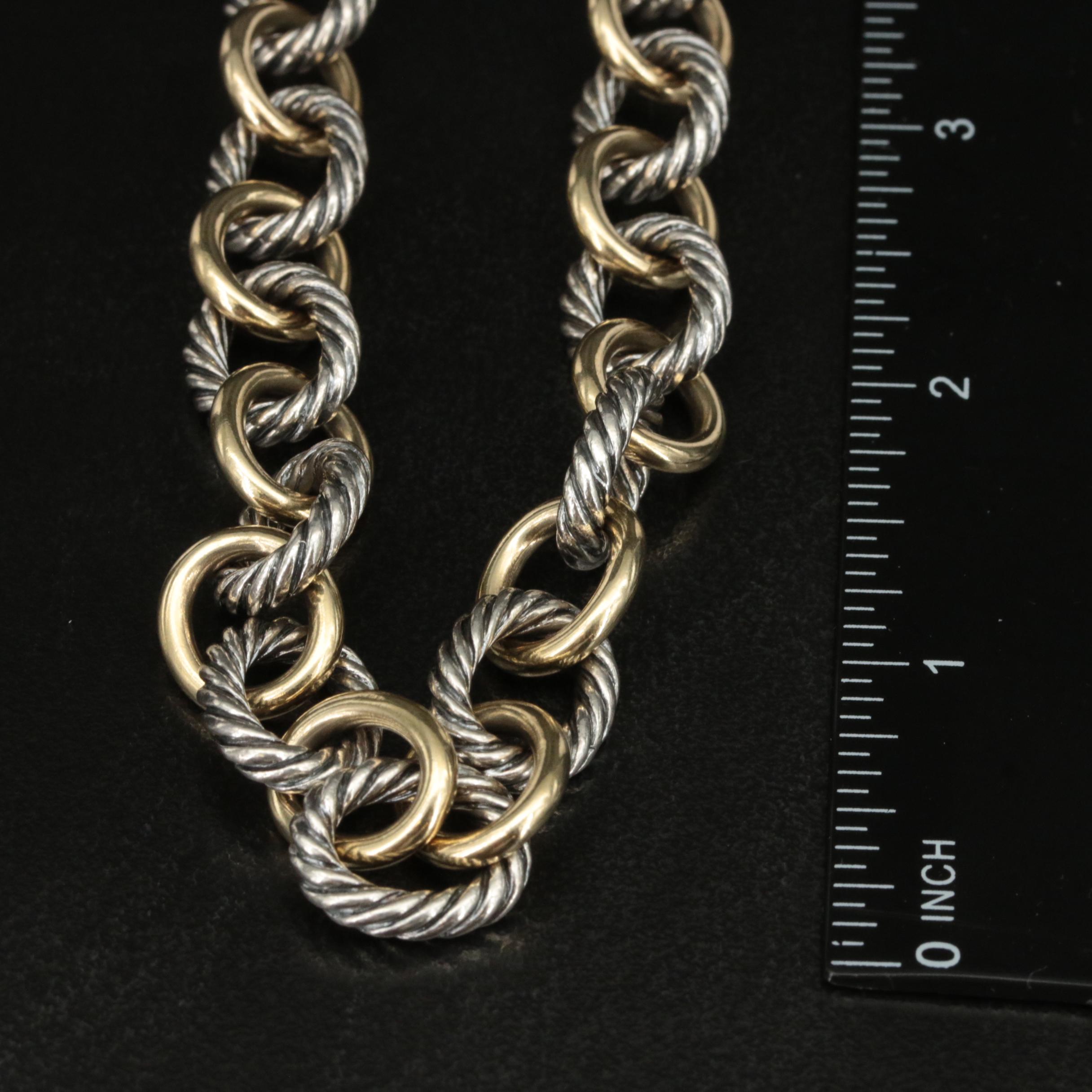 David Yurman Sterling Oval Link Necklace