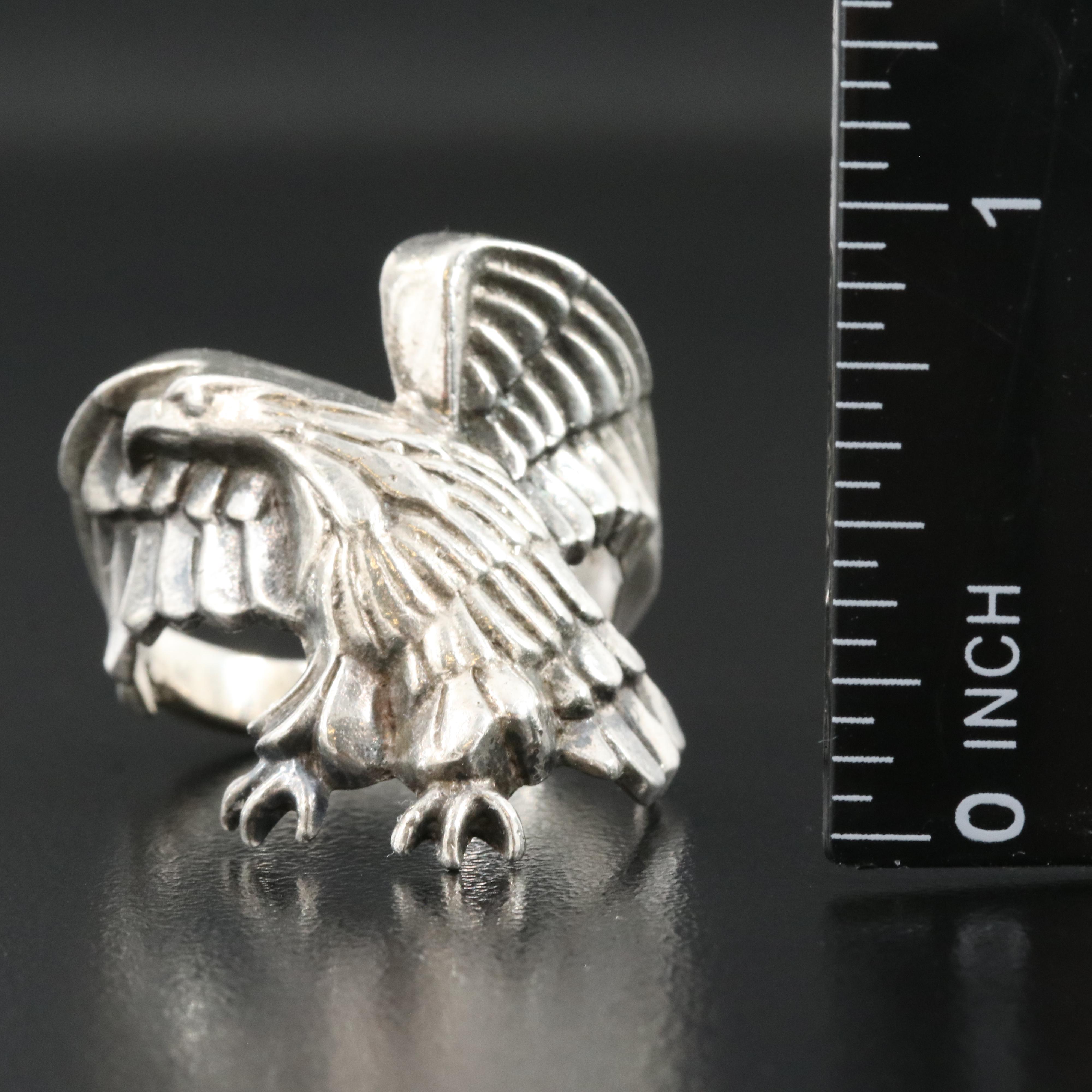 Sterling Eagle Ring