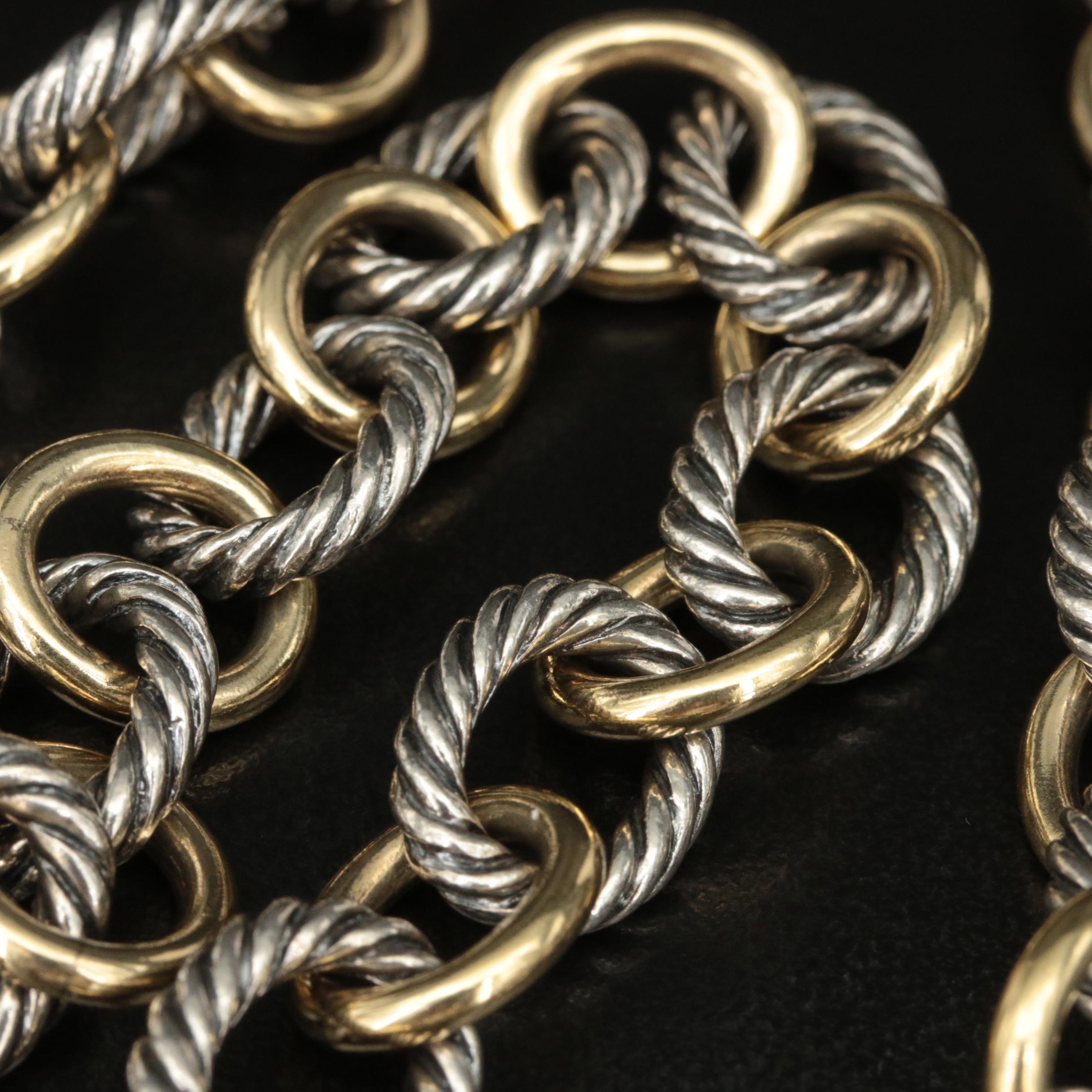 David Yurman Sterling Oval Link Necklace