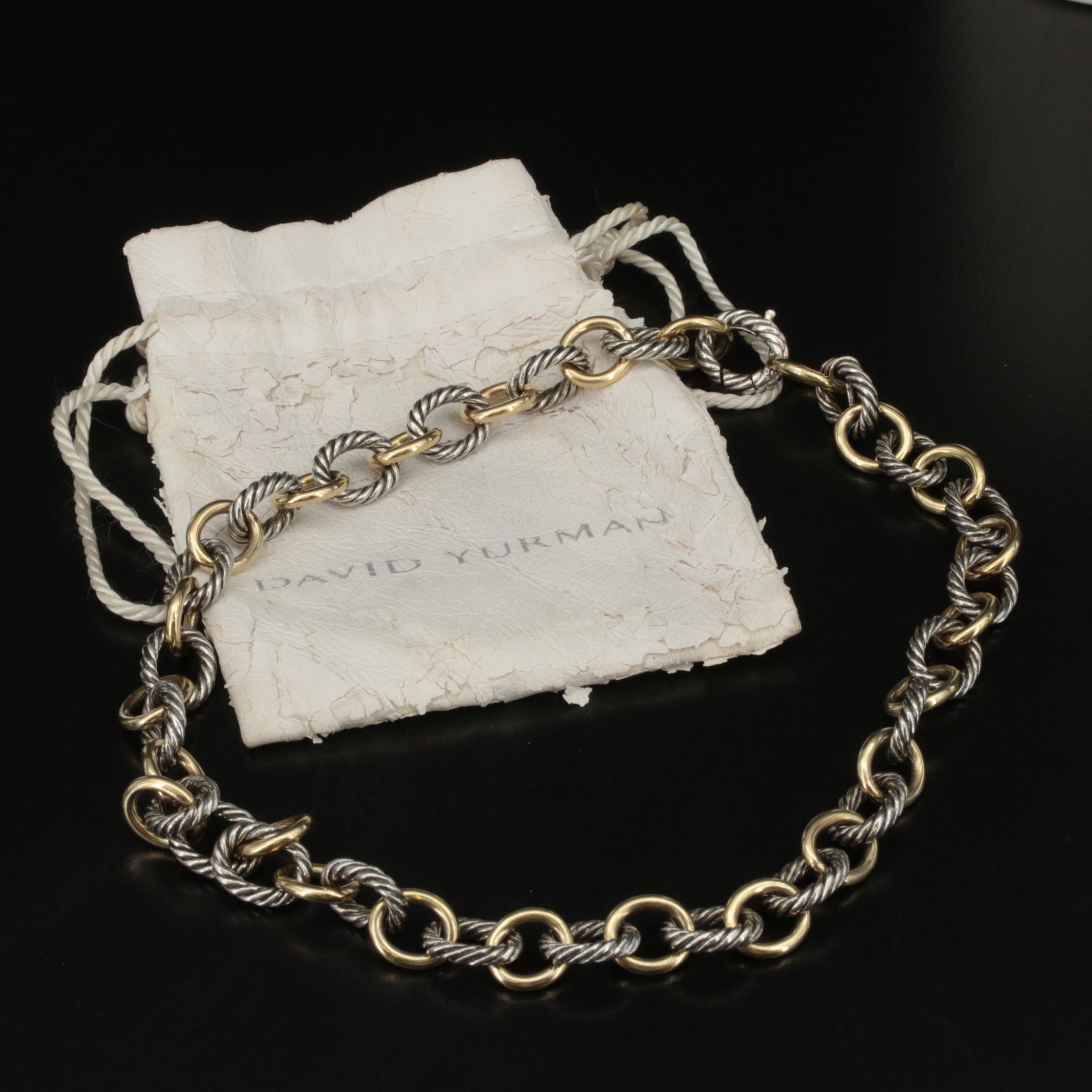 David Yurman Sterling Oval Link Necklace