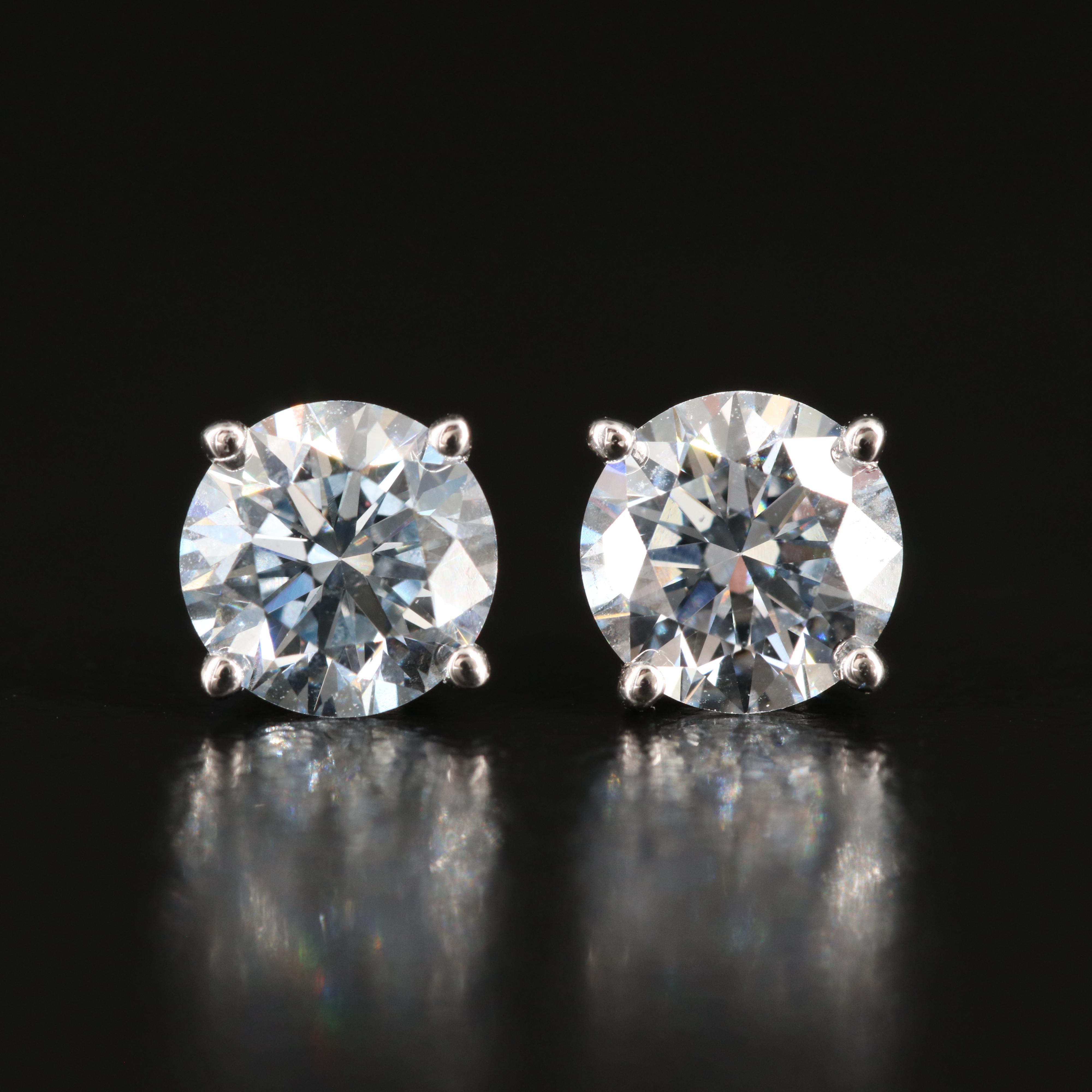 14K 1.29 CTW Lab Grown Diamond Stud Earrings