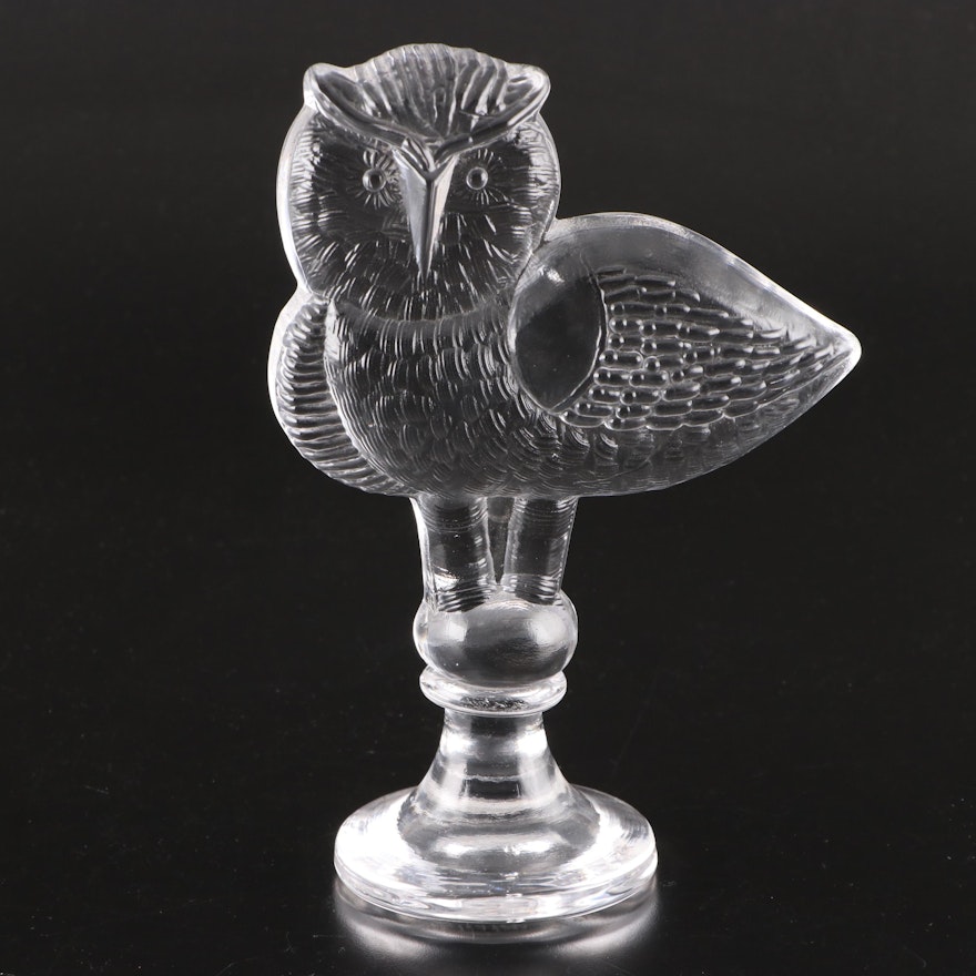 Åfors Swedish Art Glass Owl Figure