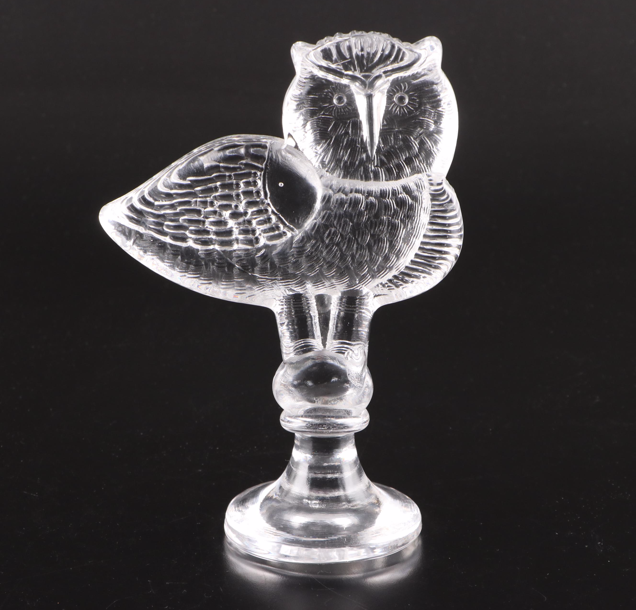 Åfors Swedish Art Glass Owl Figure
