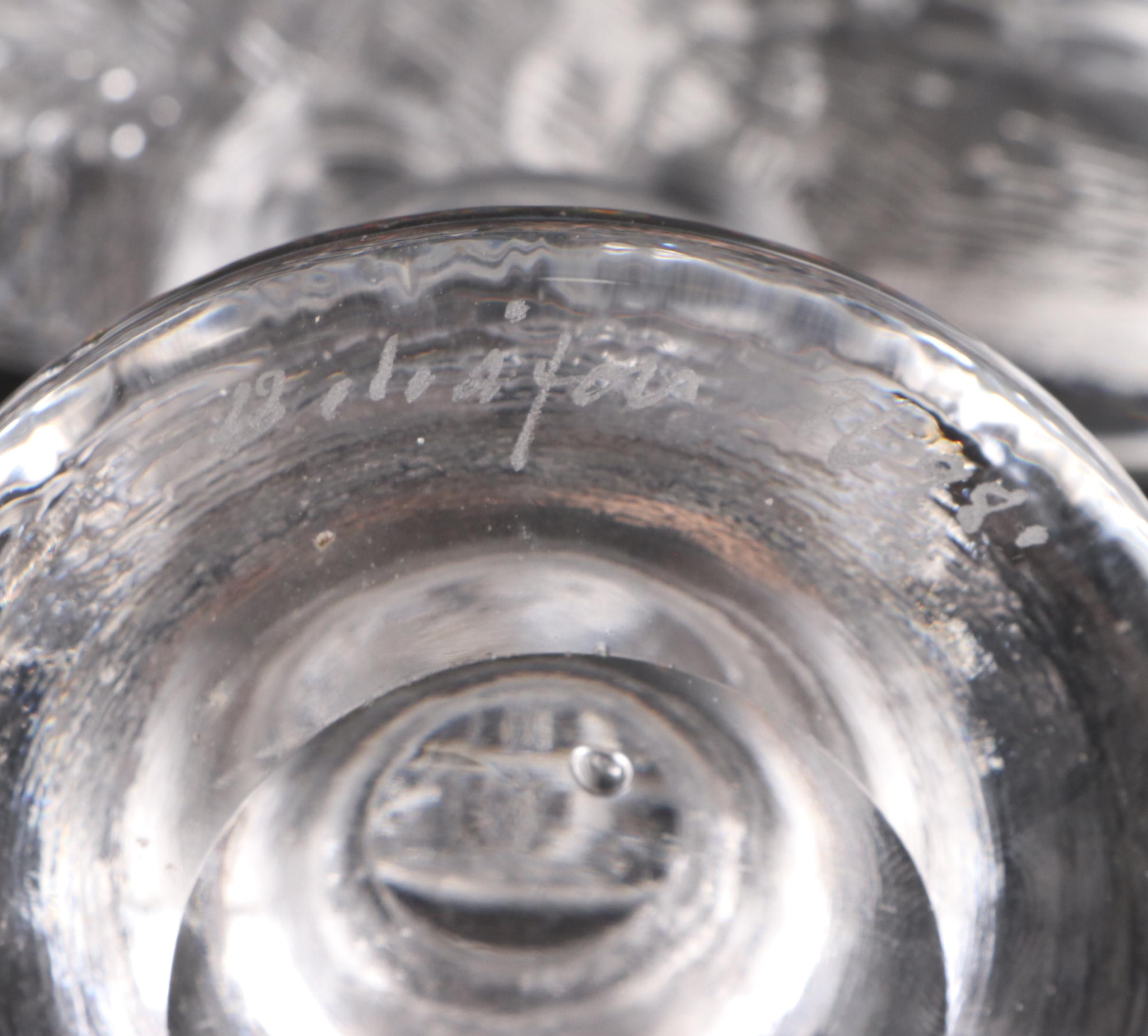 Åfors Swedish Art Glass Owl Figure