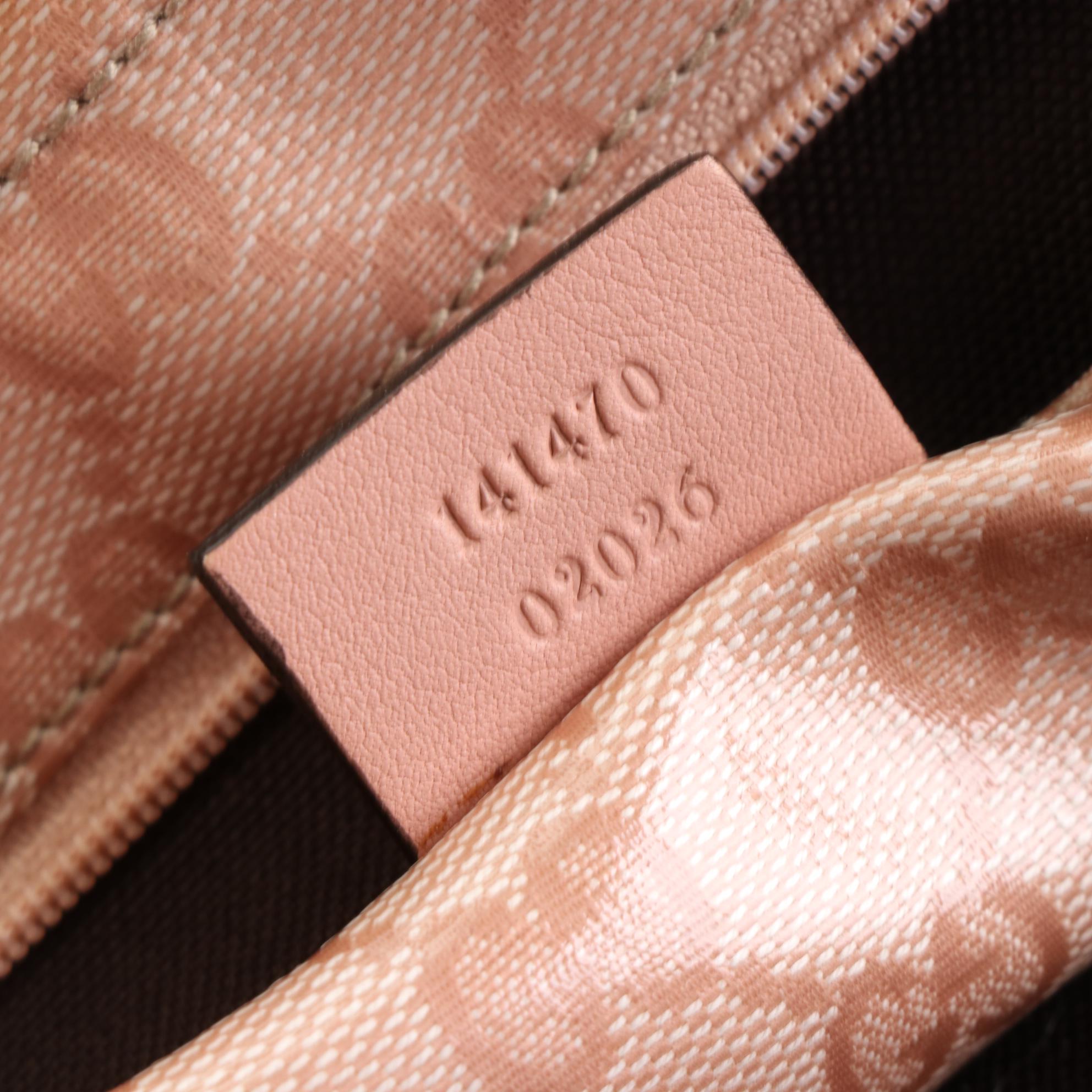 Gucci Abbey Tote in Glossy Pink GG Canvas with Pink Leather Trim