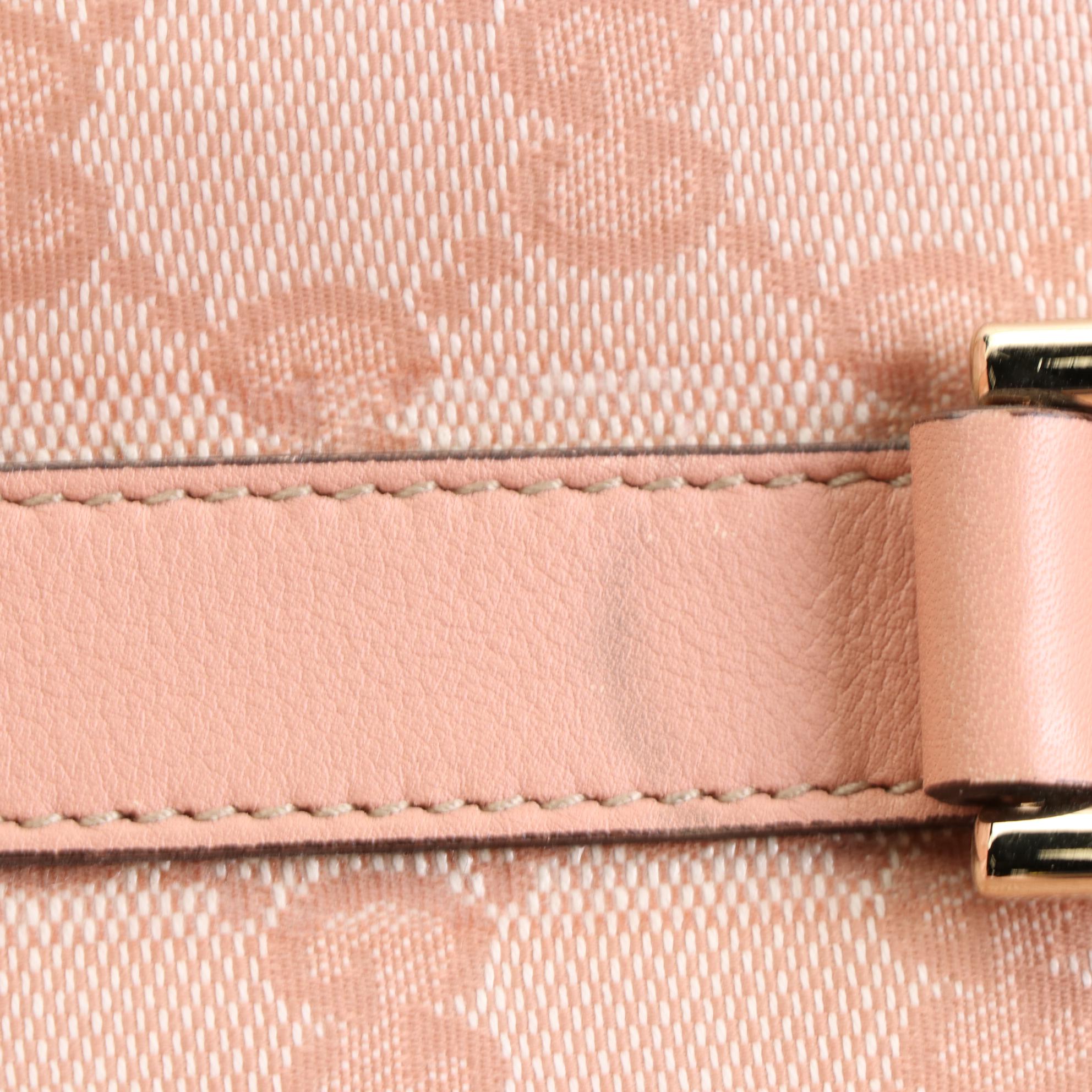 Gucci Abbey Tote in Glossy Pink GG Canvas with Pink Leather Trim