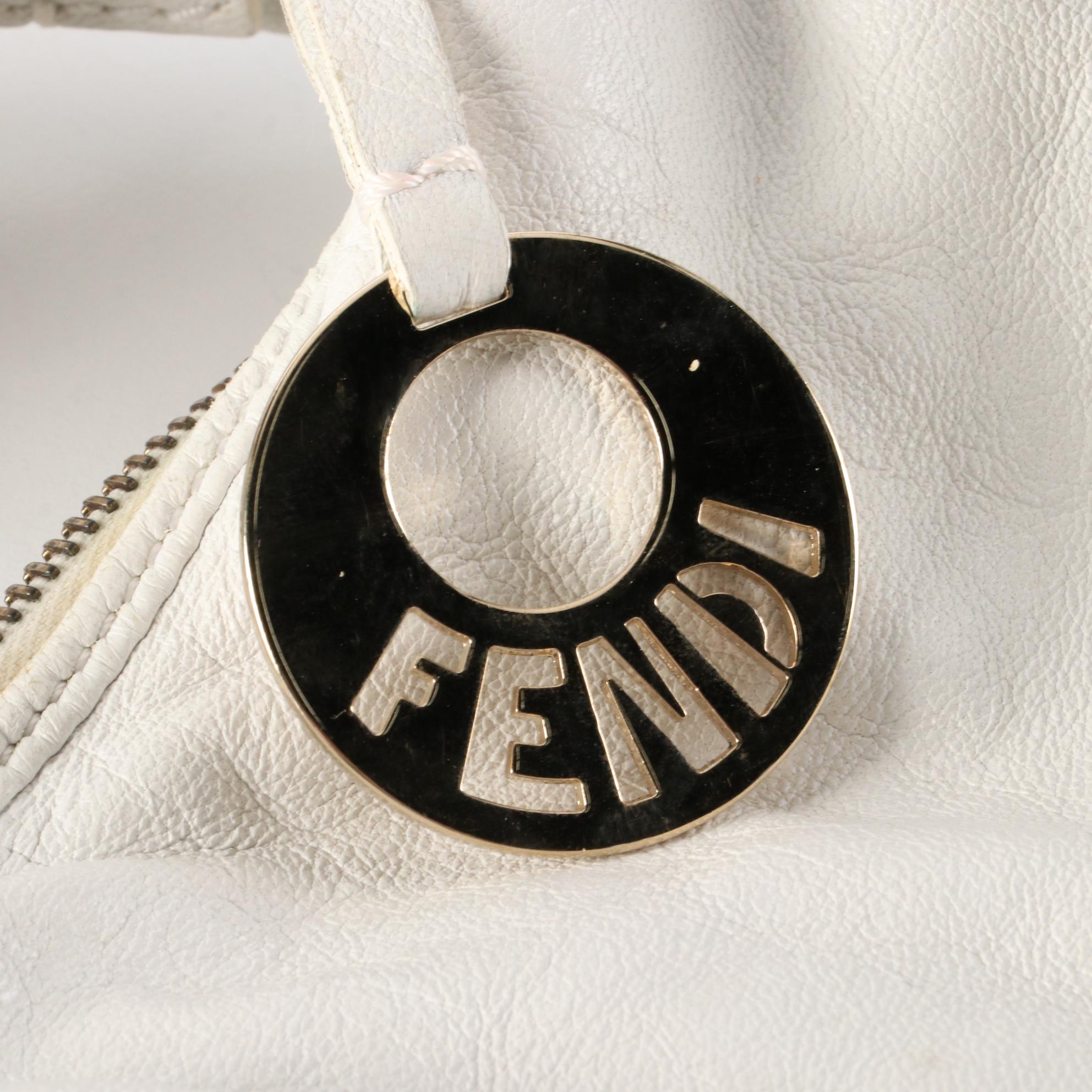 Fendi Tie Front Detailed Hobo Bag in Leather
