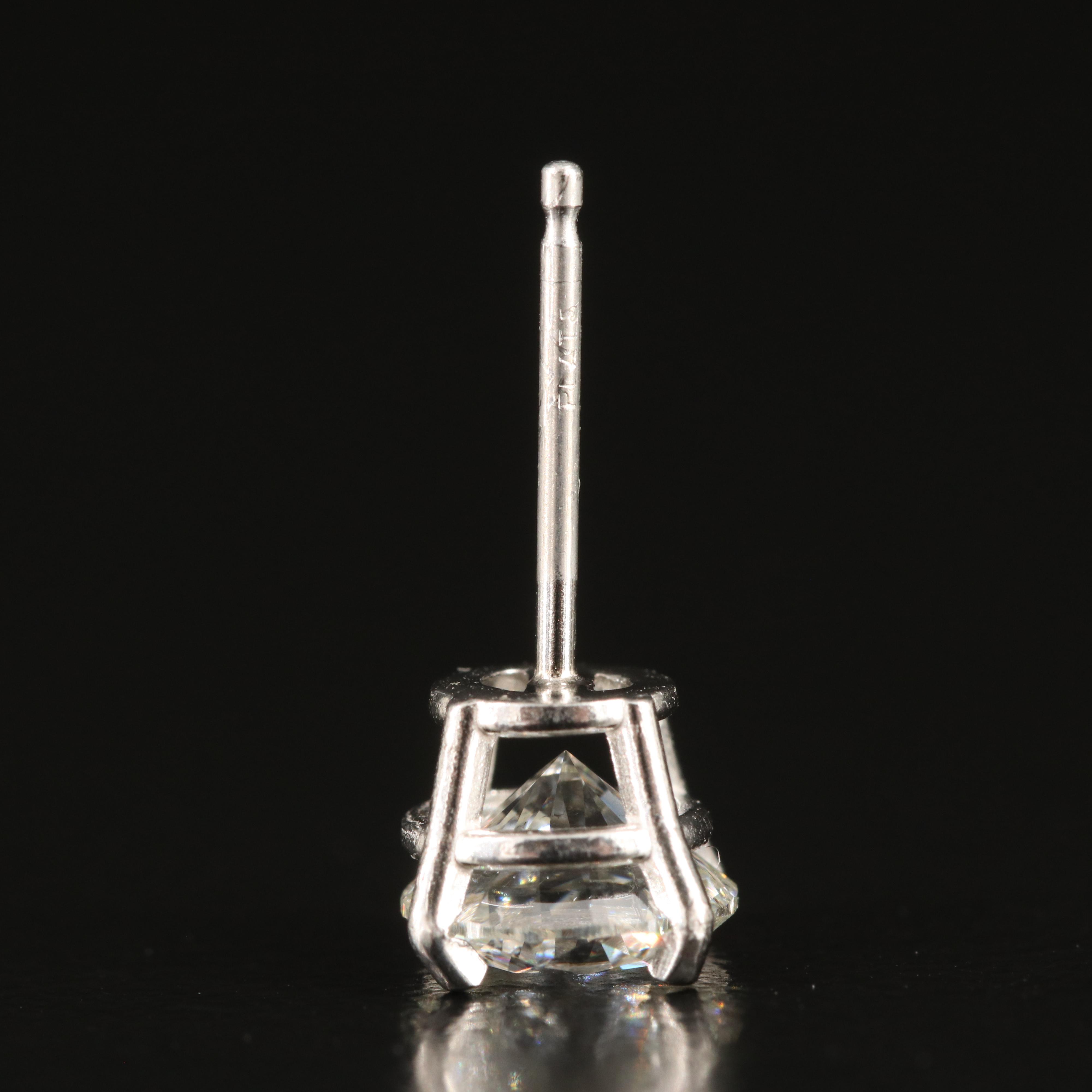 Platinum 1.80 CTW Diamond Stud Earrings with GIA eReports