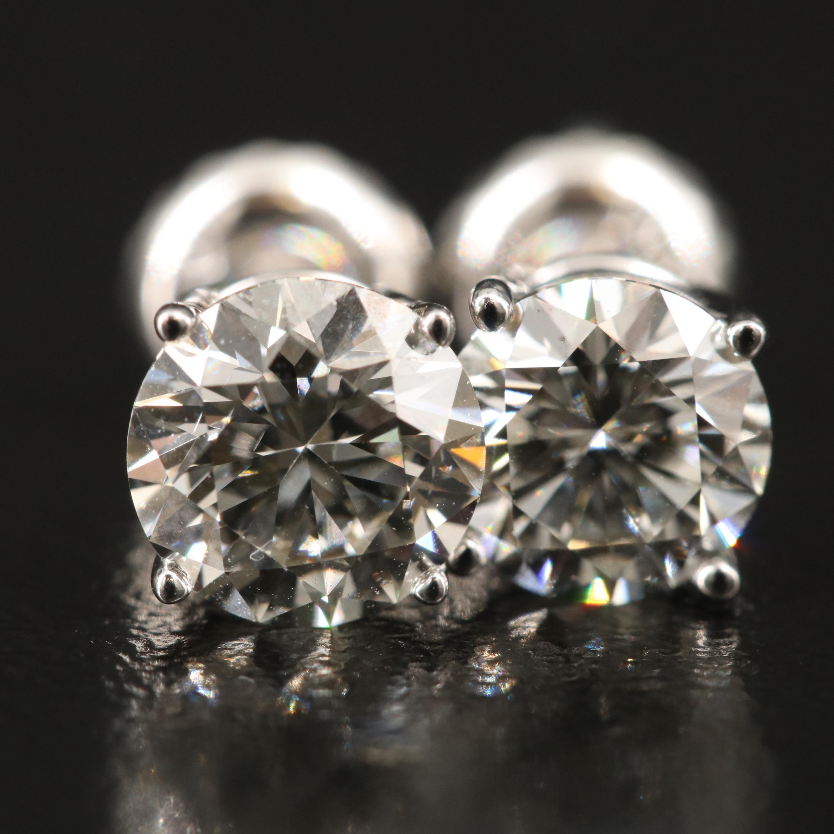 14K 1.53 CTW Lab Grown Diamond Stud Earrings