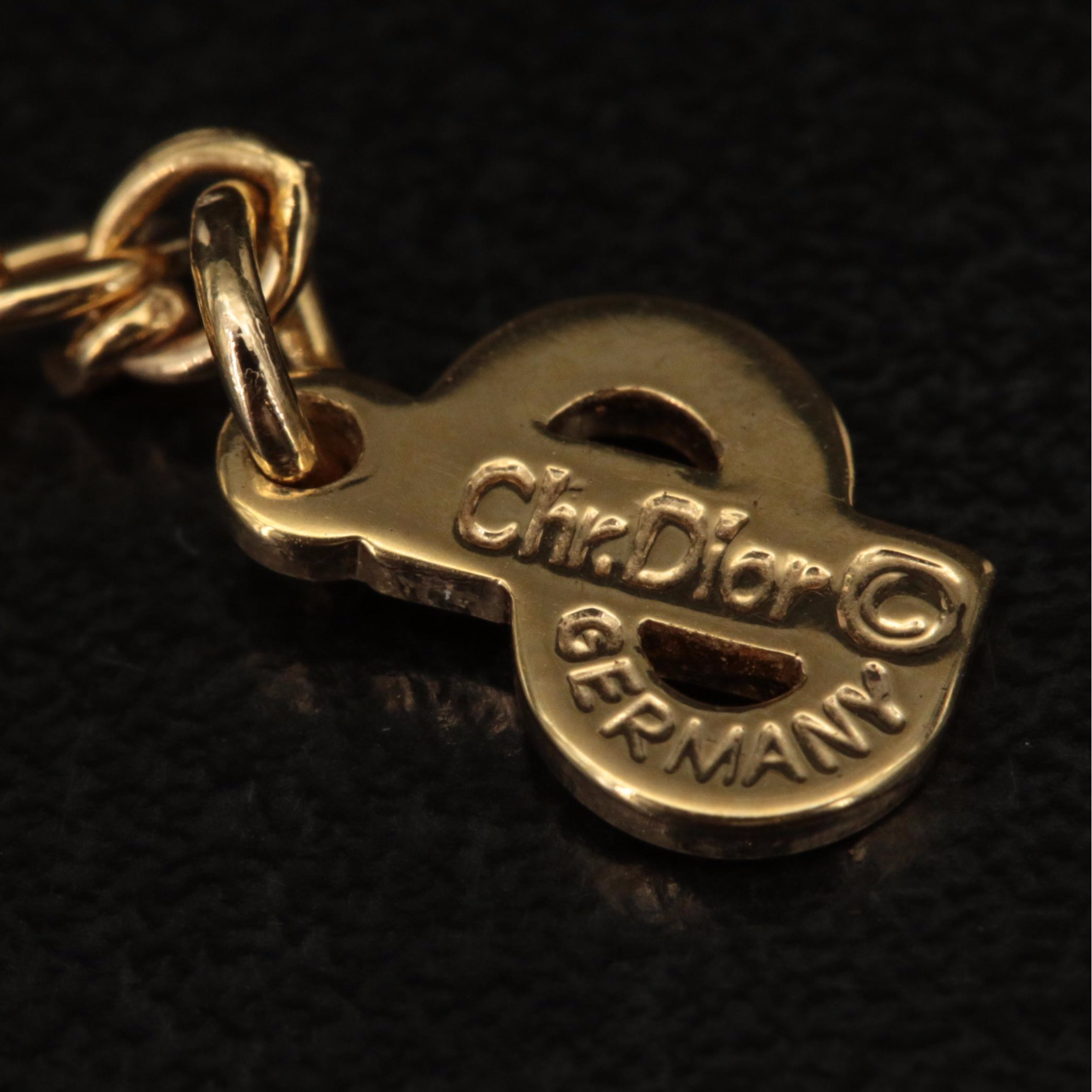 Christian Dior Rhinestone Trillium Necklace