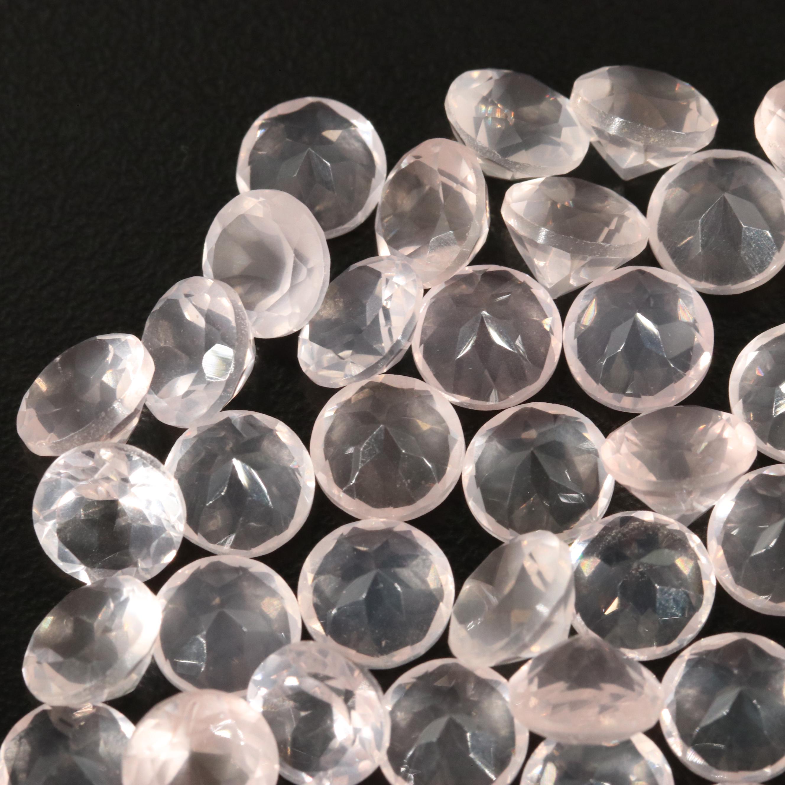 Loose 77.37 CTW Rose Quartz Lot