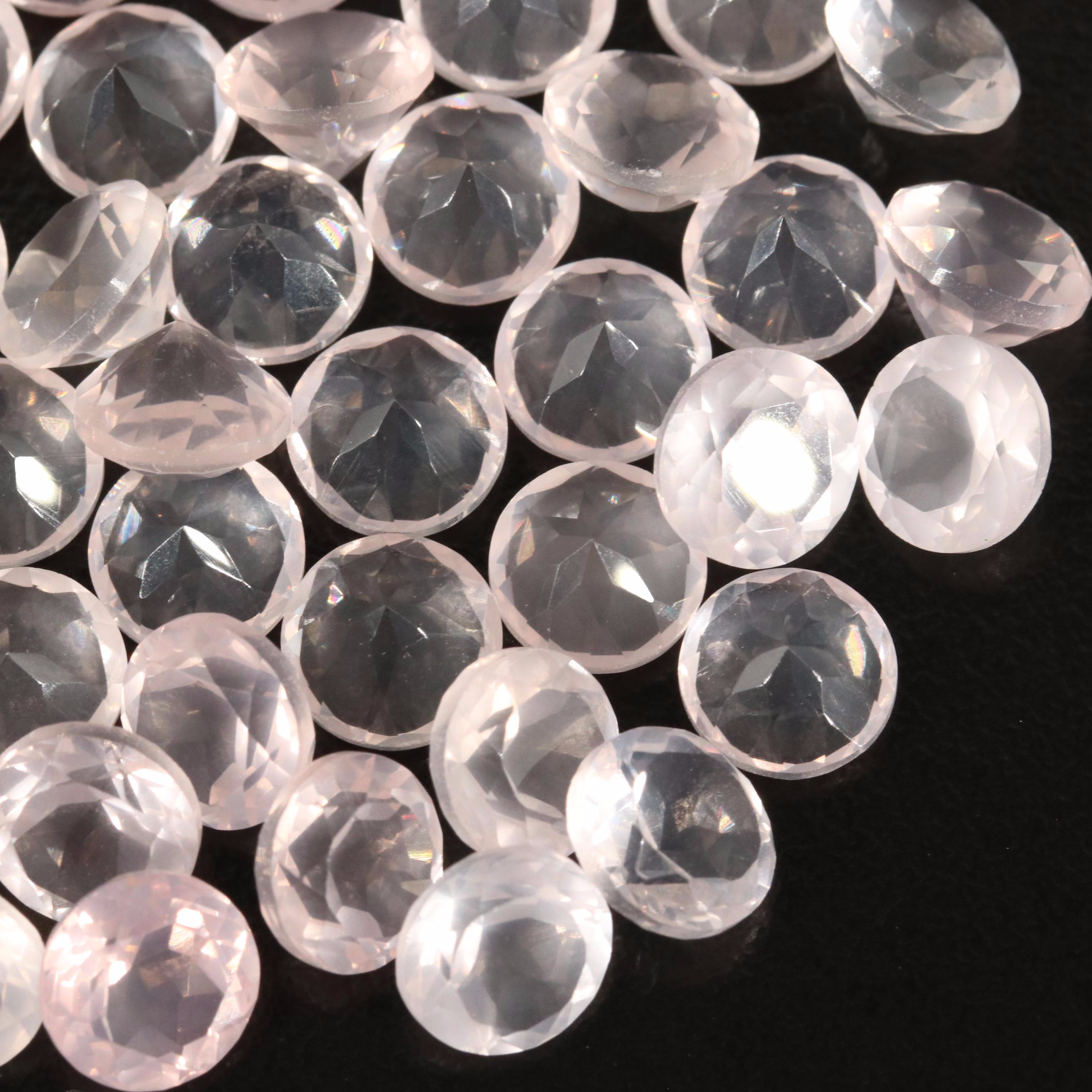 Loose 77.37 CTW Rose Quartz Lot