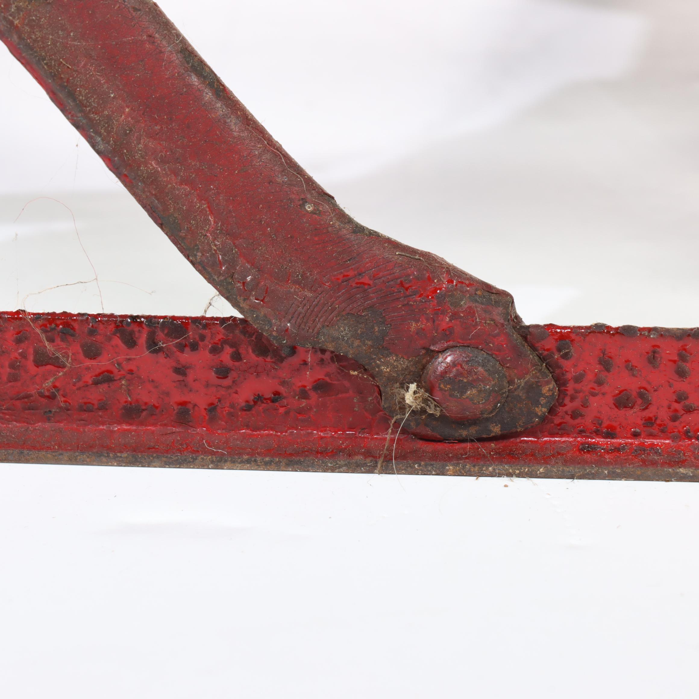 Flexible Flyer Sled with Red Radio Flyer Wagon, Vintage