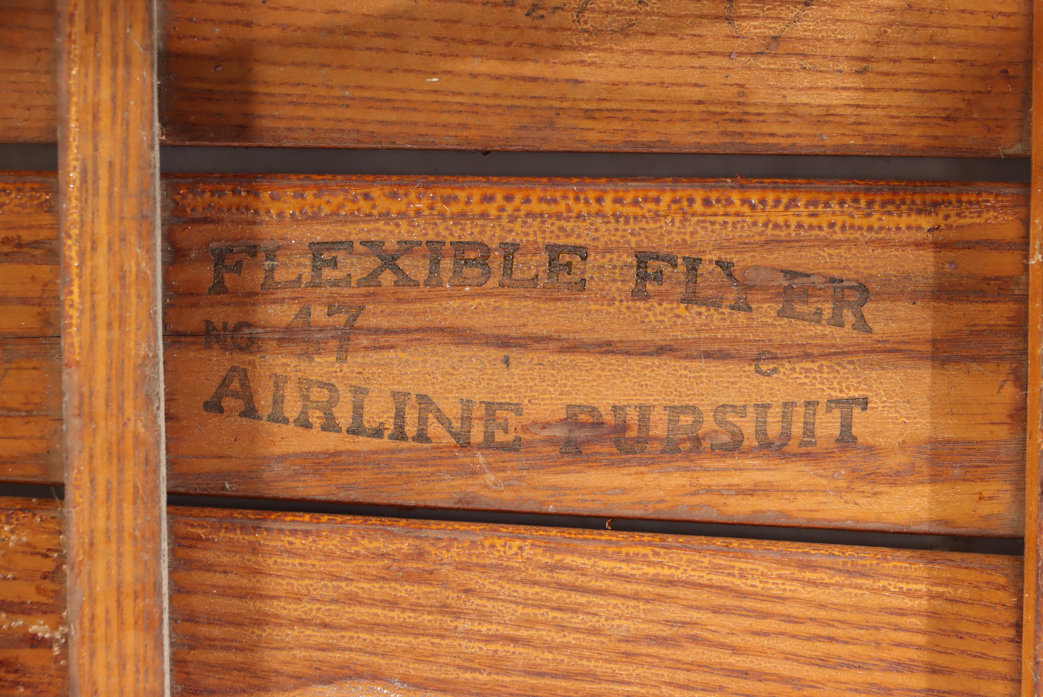 Flexible Flyer Sled with Red Radio Flyer Wagon, Vintage