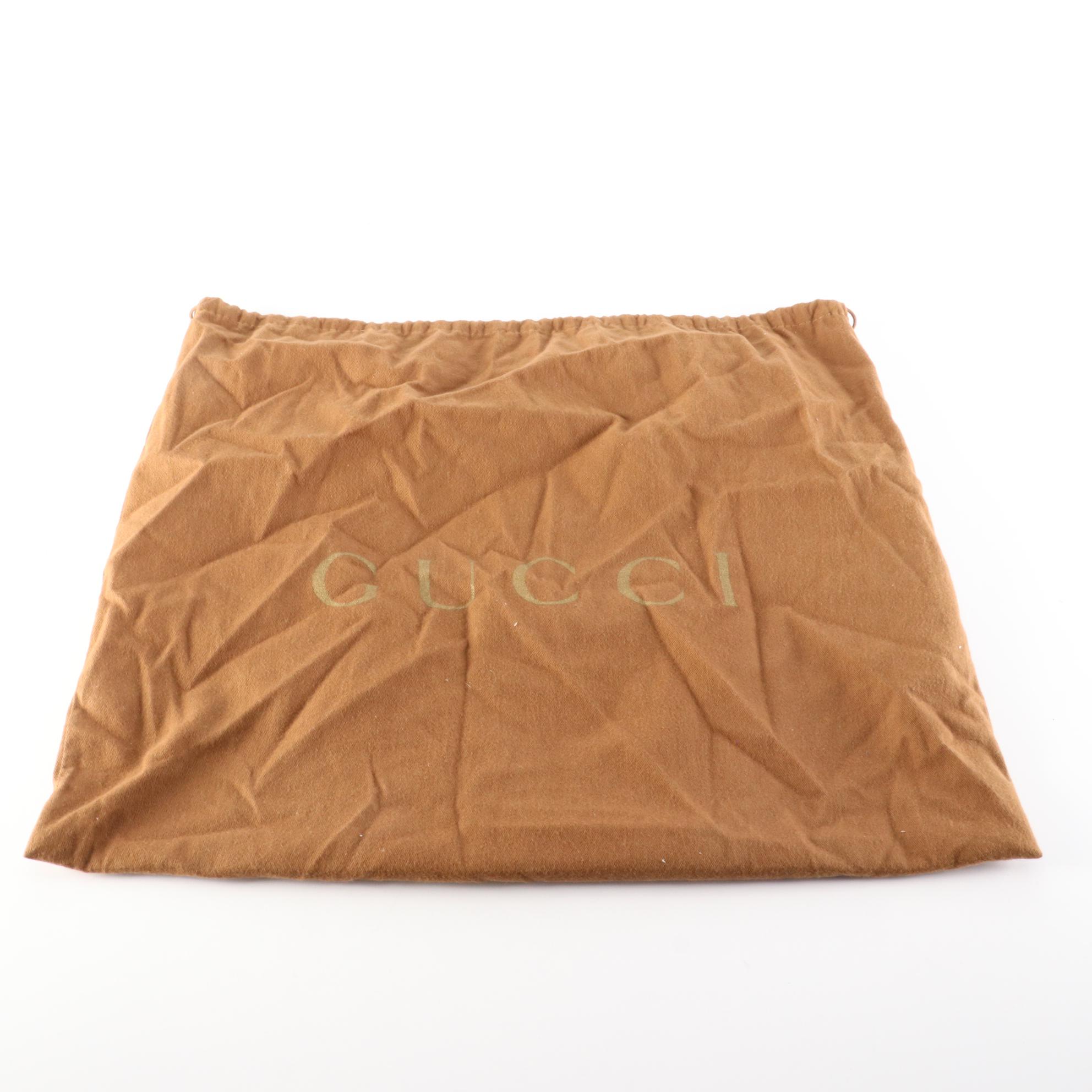 Gucci Tote Bag Crystal Mix GG Coated Canvas and Dark Brown Leather