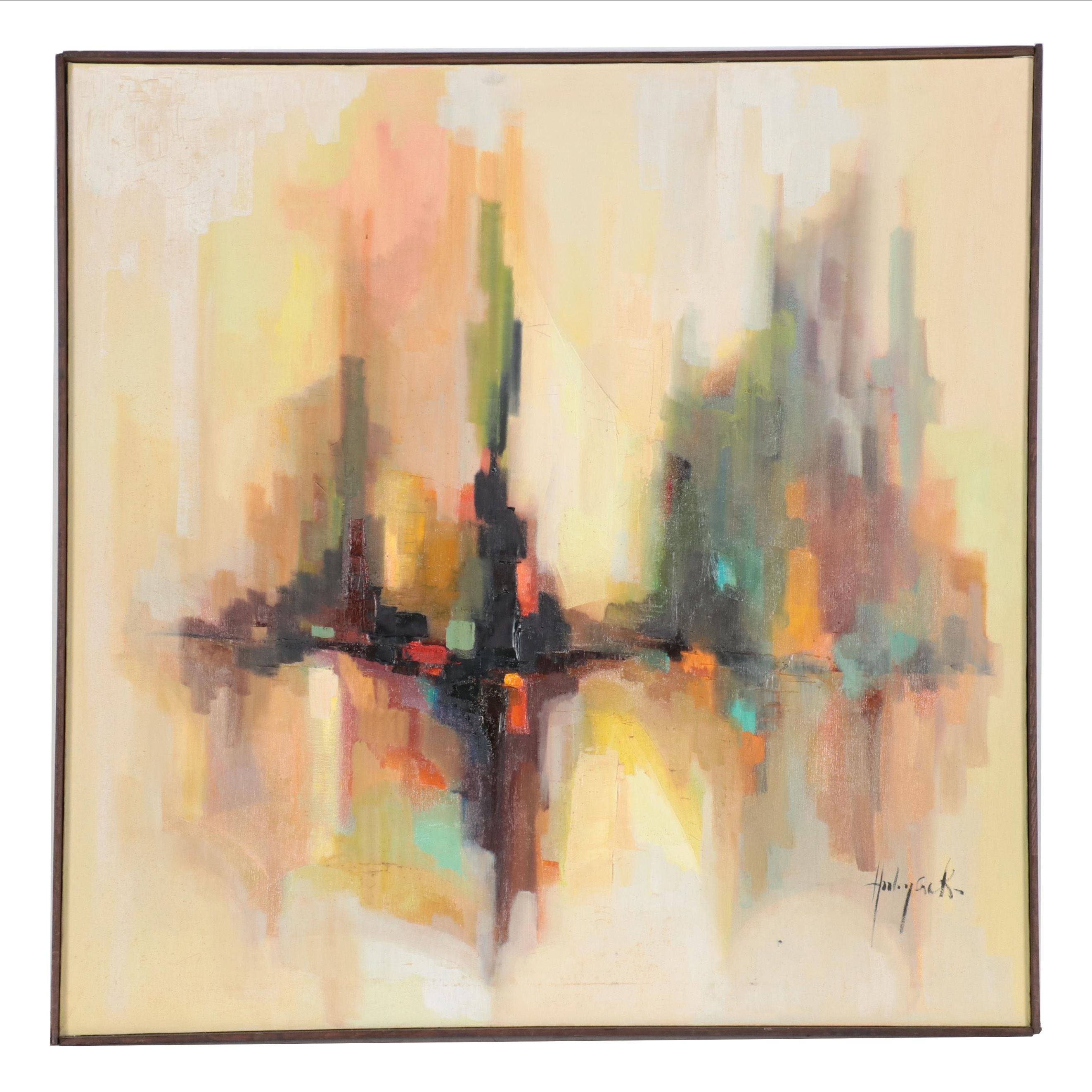 Abstract Expressionist Style Oil Painting