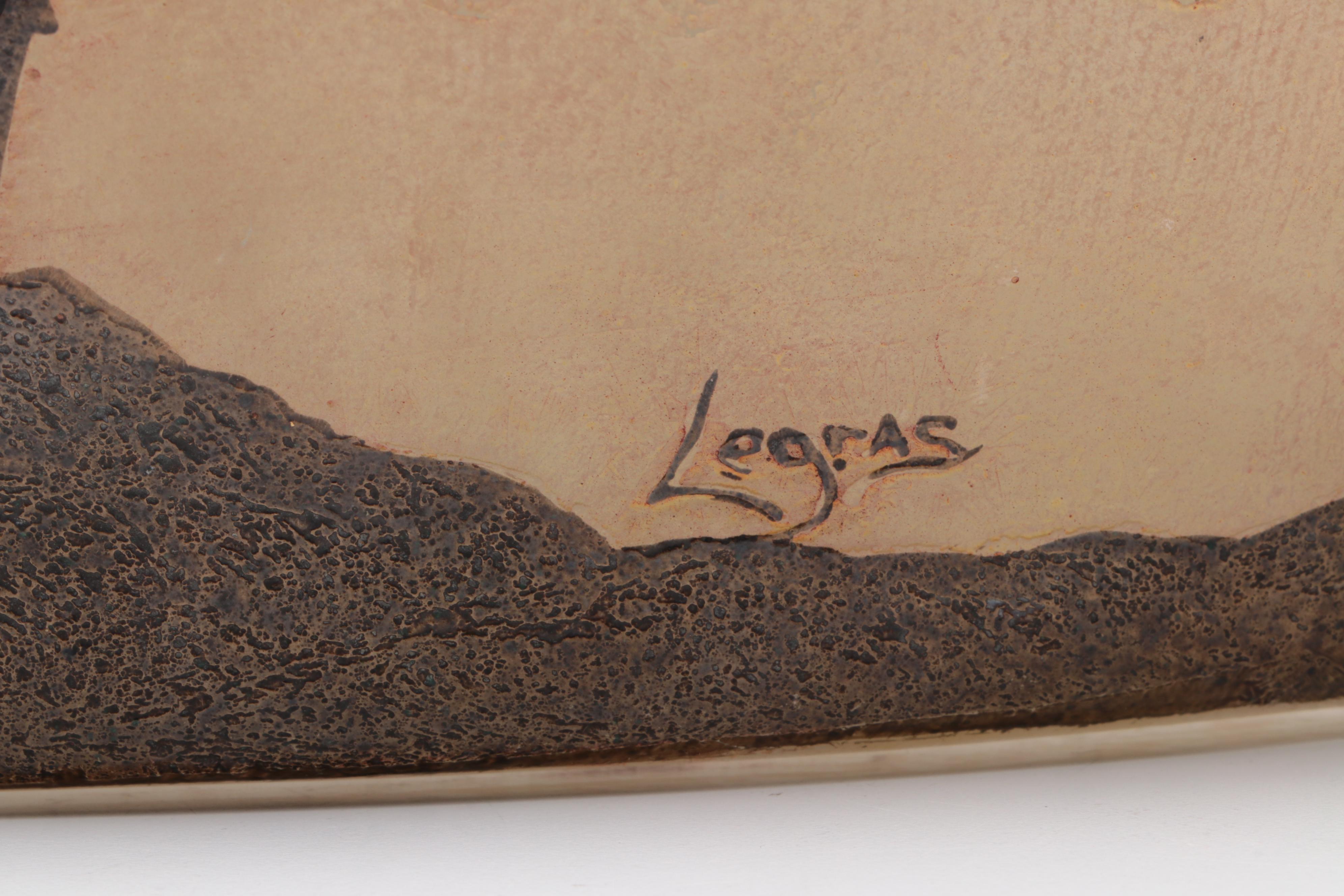 Legras French Cameo Glass Vases, Early 20th Century