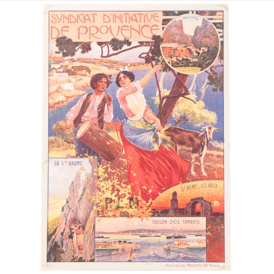 Giclée Travel Poster After David Dellepiane "Syndicat d'Initiative de Provence"