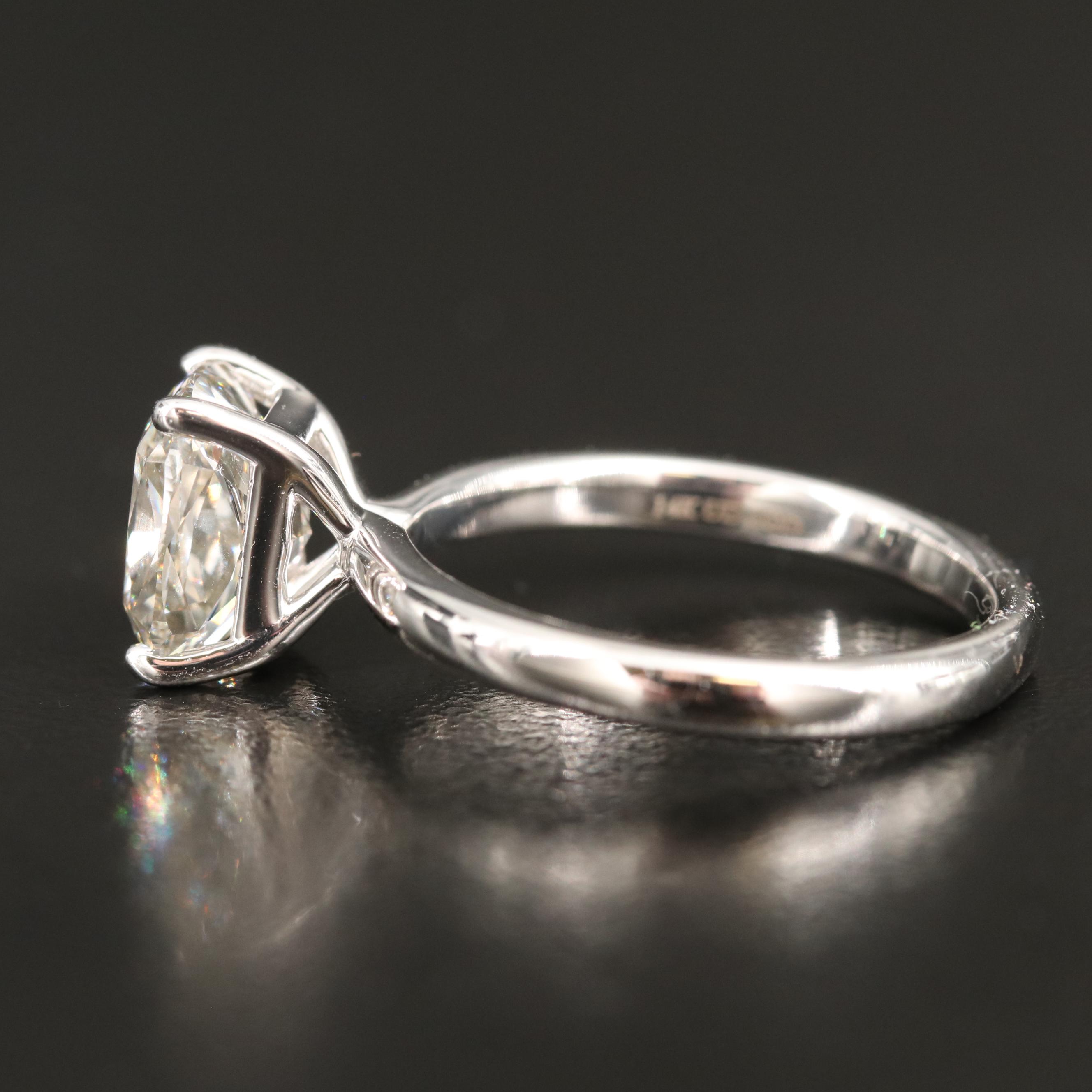 14K 3.00 CT Lab Grown Diamond Solitaire Ring