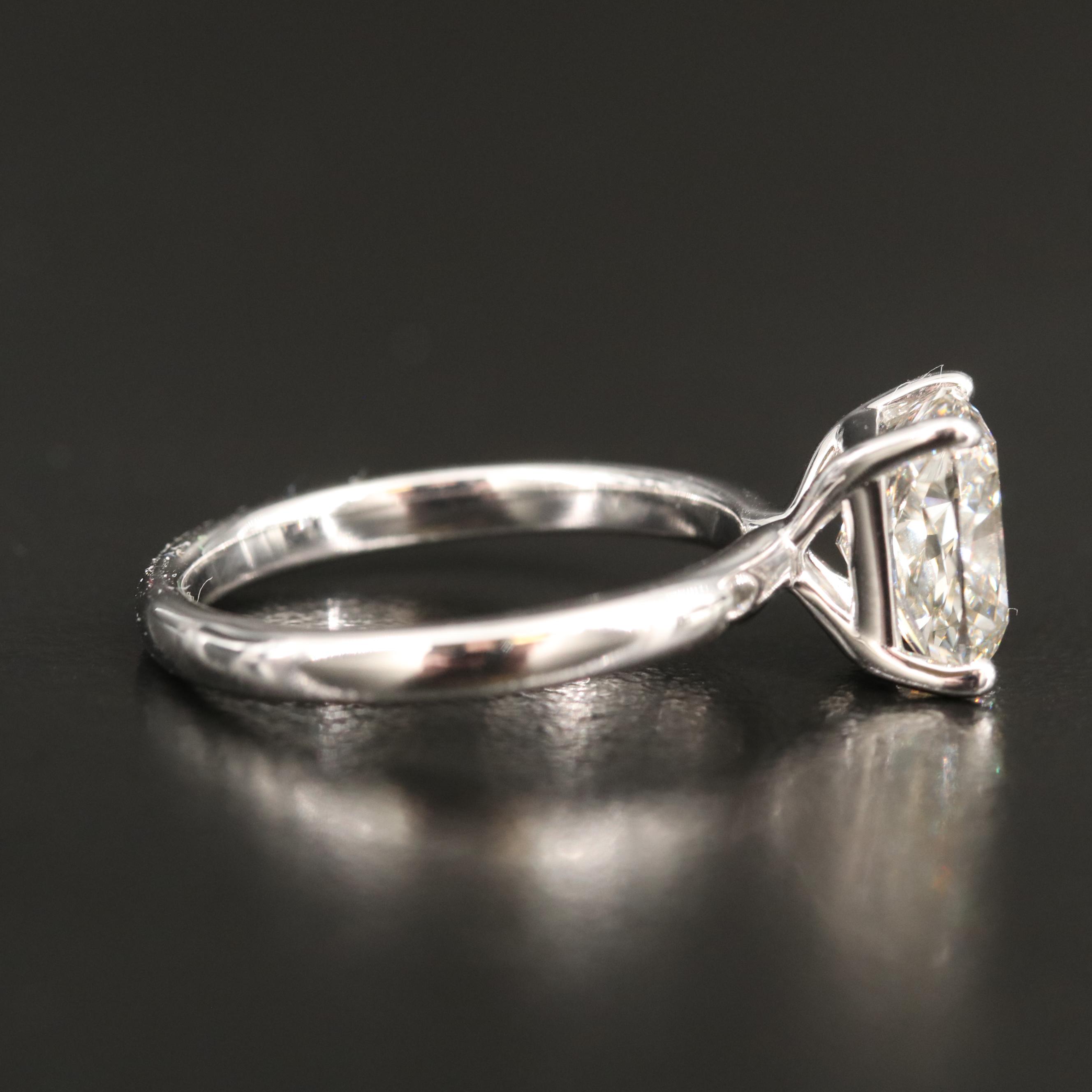 14K 3.00 CT Lab Grown Diamond Solitaire Ring