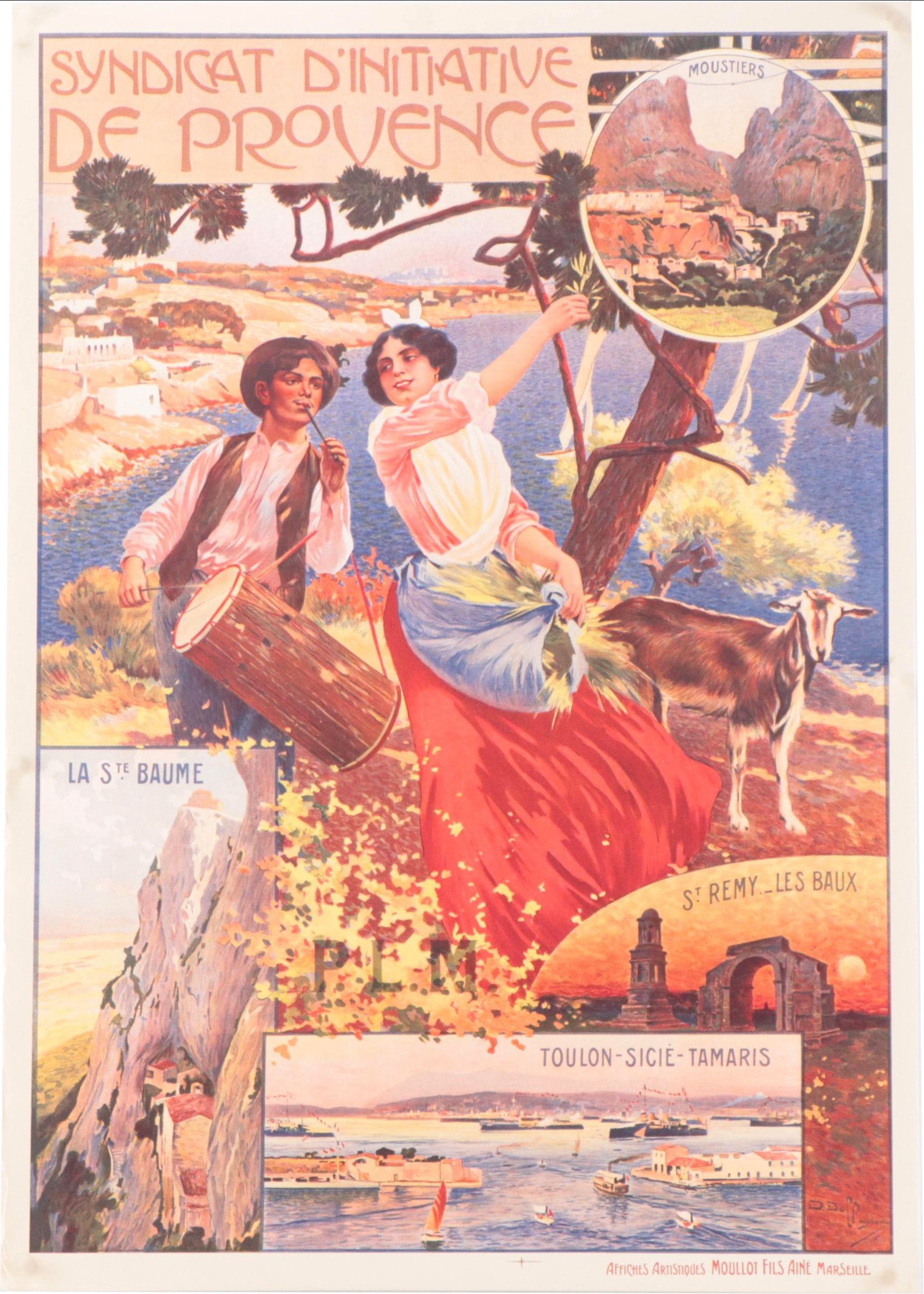 Giclée Travel Poster After David Dellepiane "Syndicat d'Initiative de Provence"